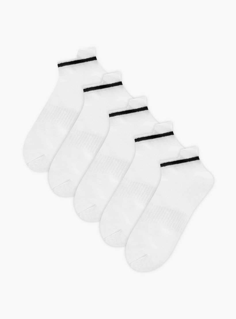 Gloo Solid Ankle Length Socks - Set of 5-women-socksandstockings-image-1