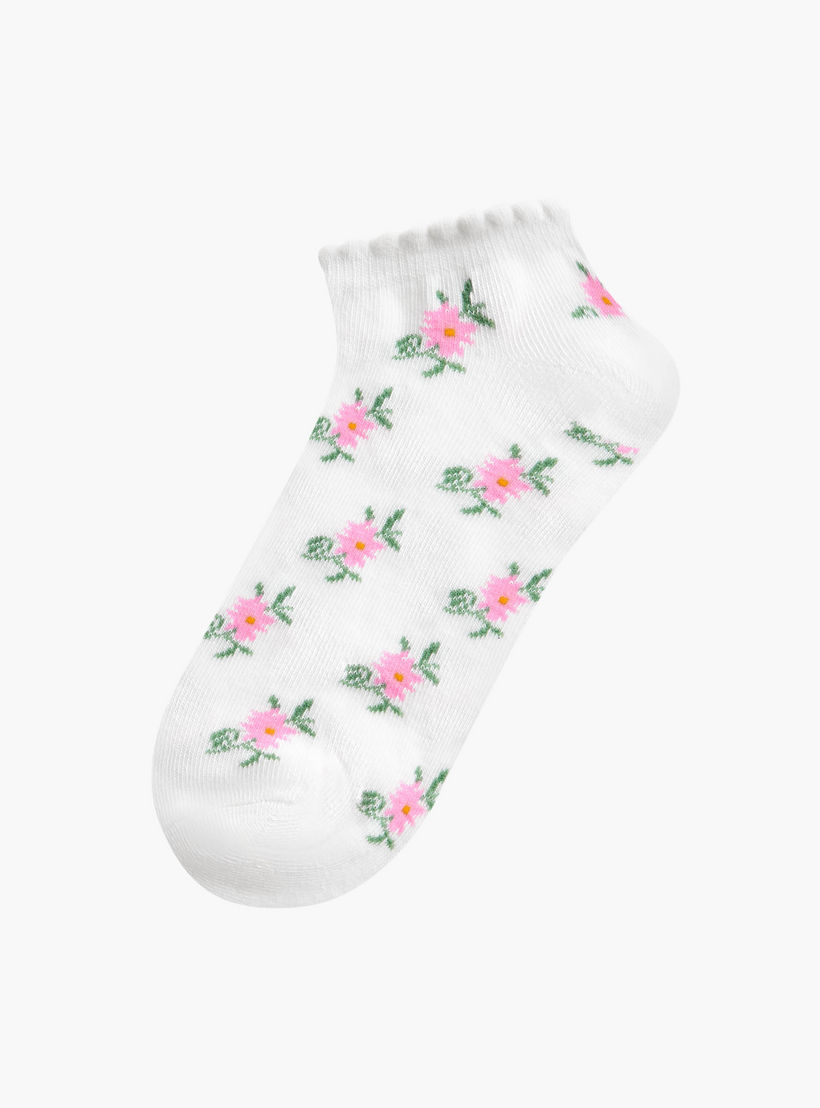 Gloo Assorted Ankle Length Socks - Set of 5-women-socksandstockings-image-2