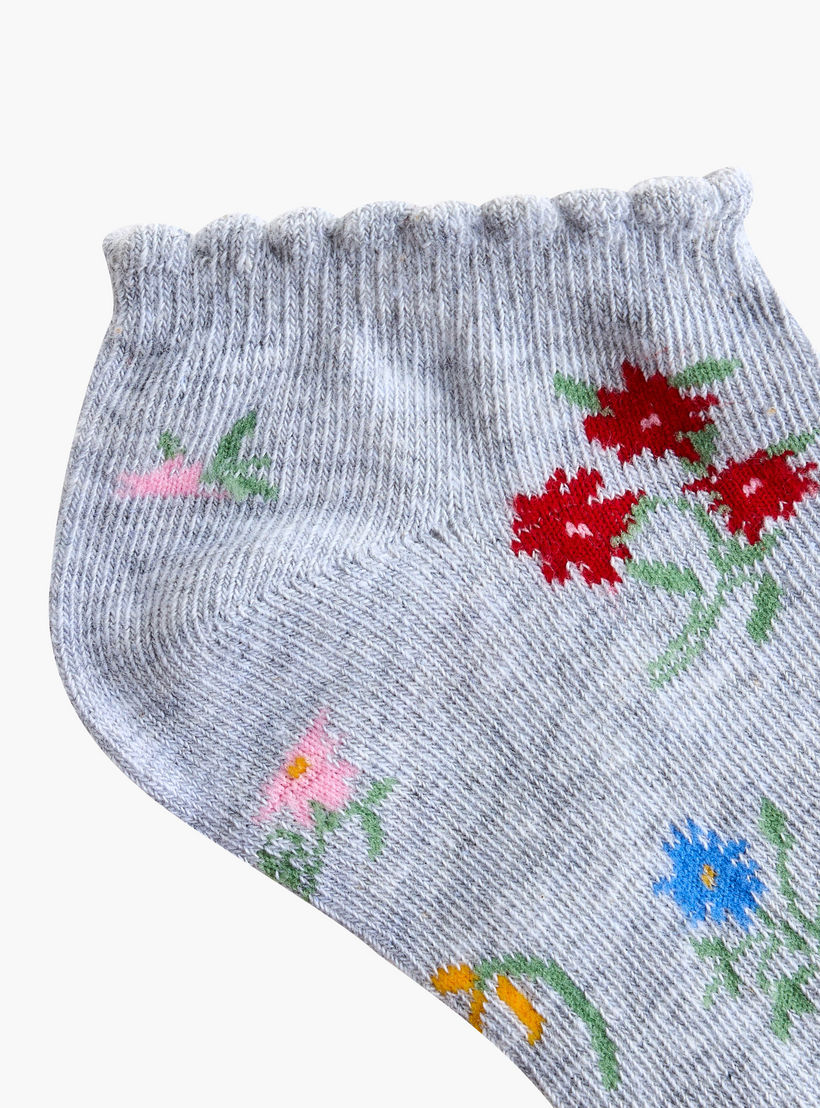 Gloo Assorted Ankle Length Socks - Set of 5-women-socksandstockings-image-3