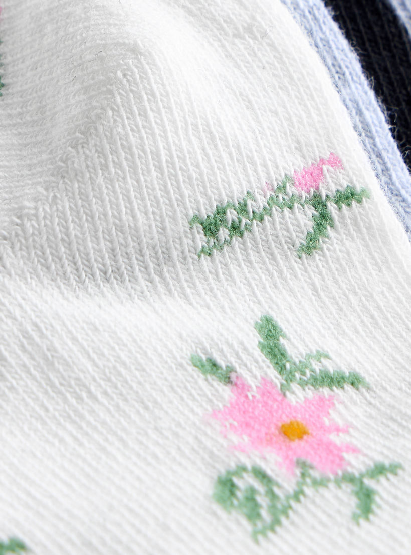 Gloo Assorted Ankle Length Socks - Set of 5-women-socksandstockings-image-4