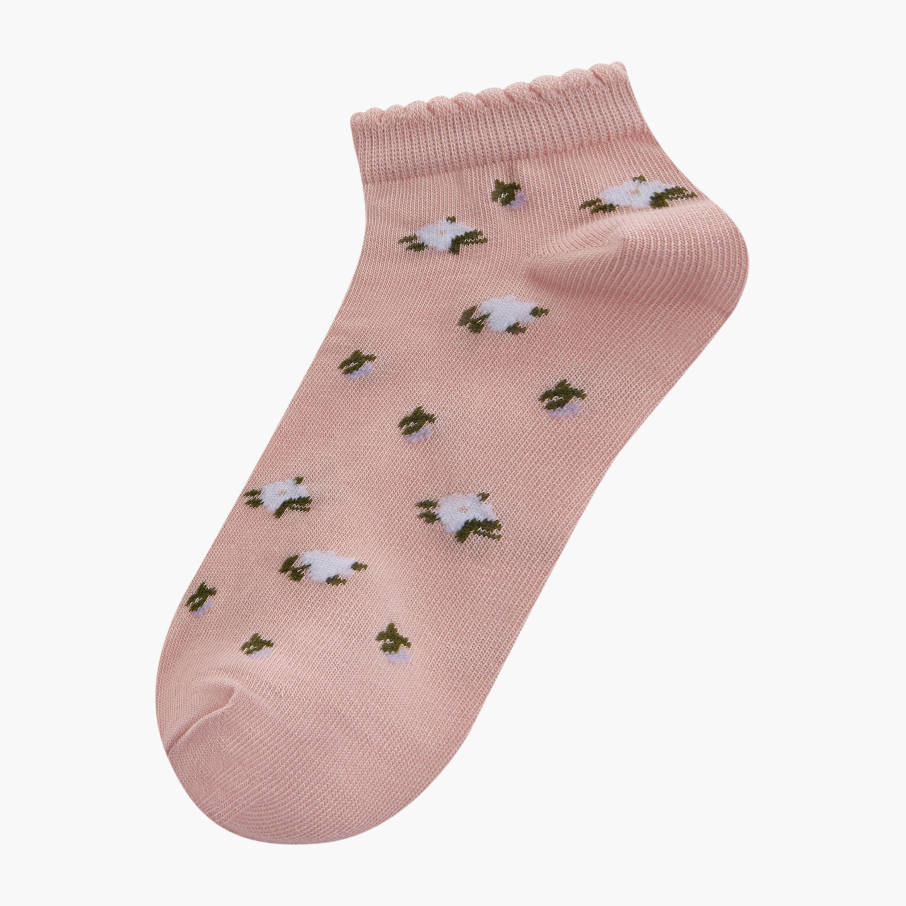 Gloo Pack of 5 Ankle Length Cotton Socks-women-socksandstockings-image-2