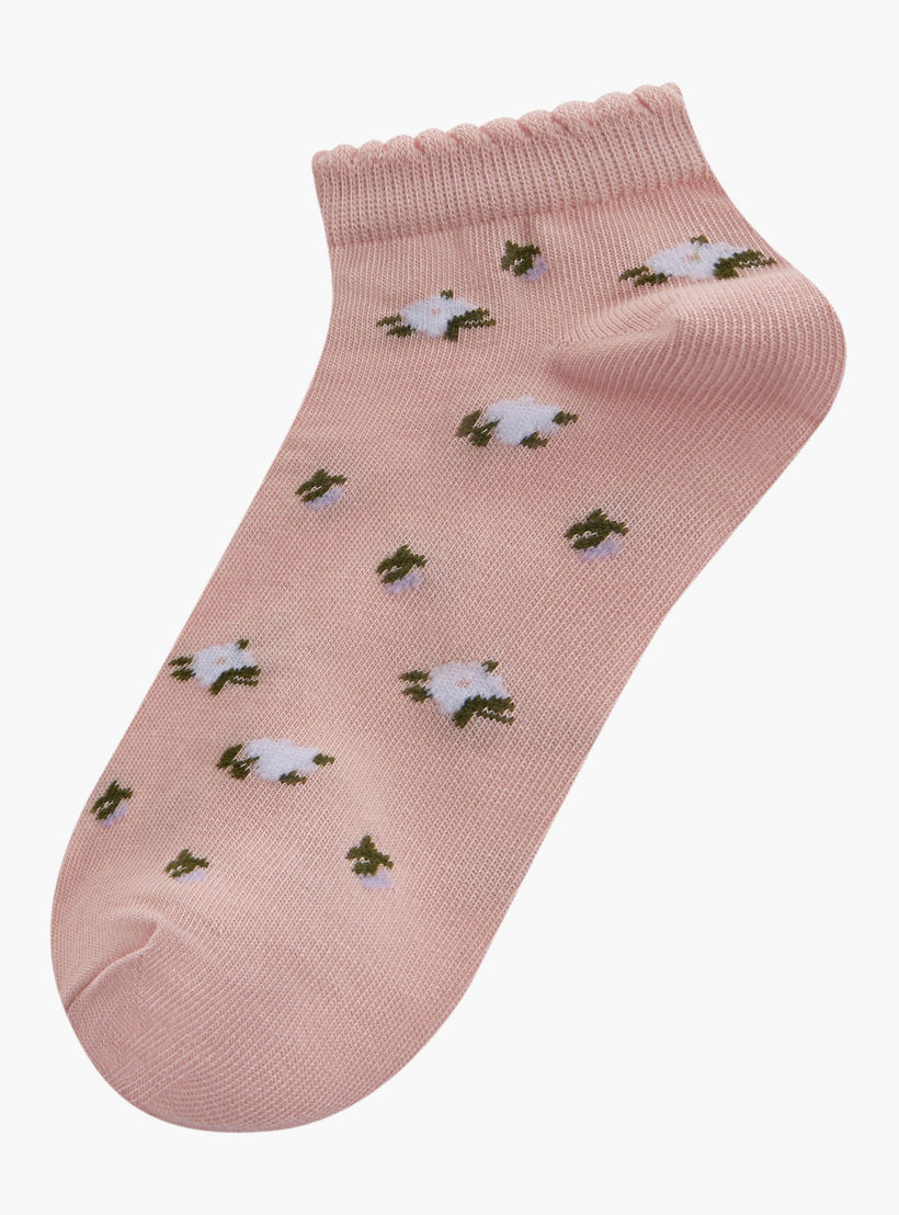 Gloo Pack of 5 Ankle Length Cotton Socks-women-socksandstockings-image-2