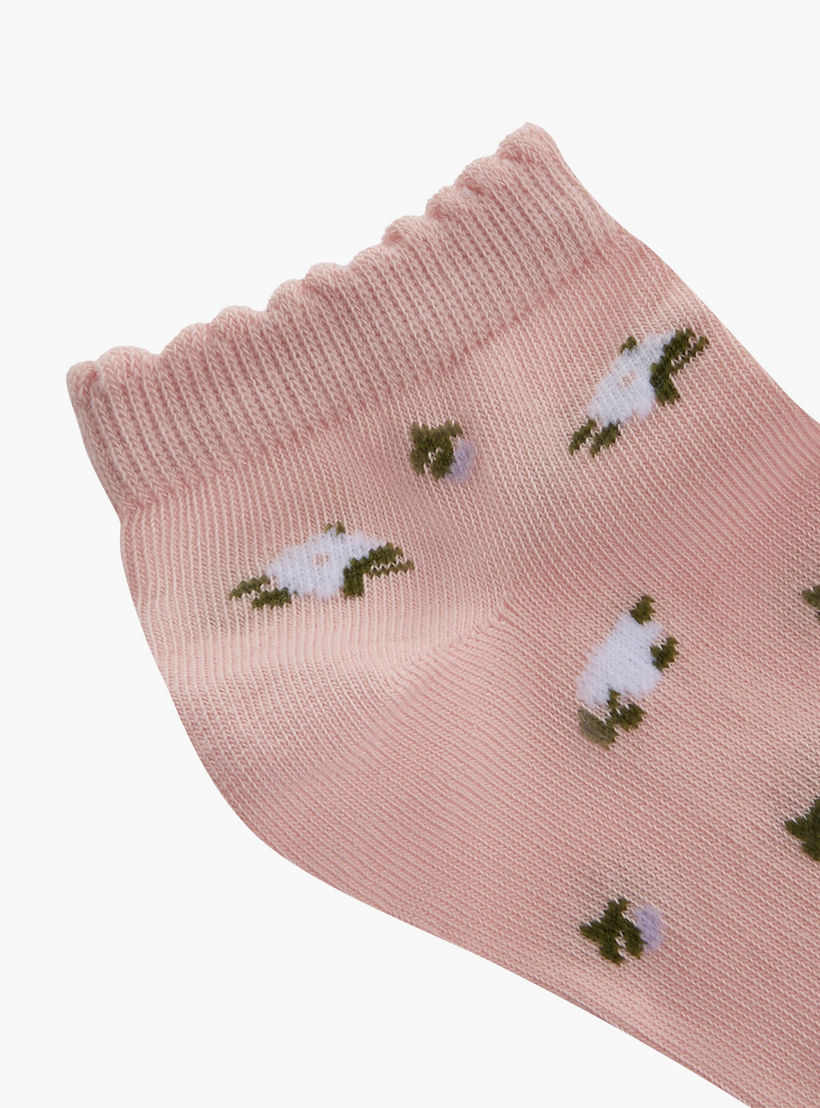 Gloo Pack of 5 Ankle Length Cotton Socks-women-socksandstockings-image-3