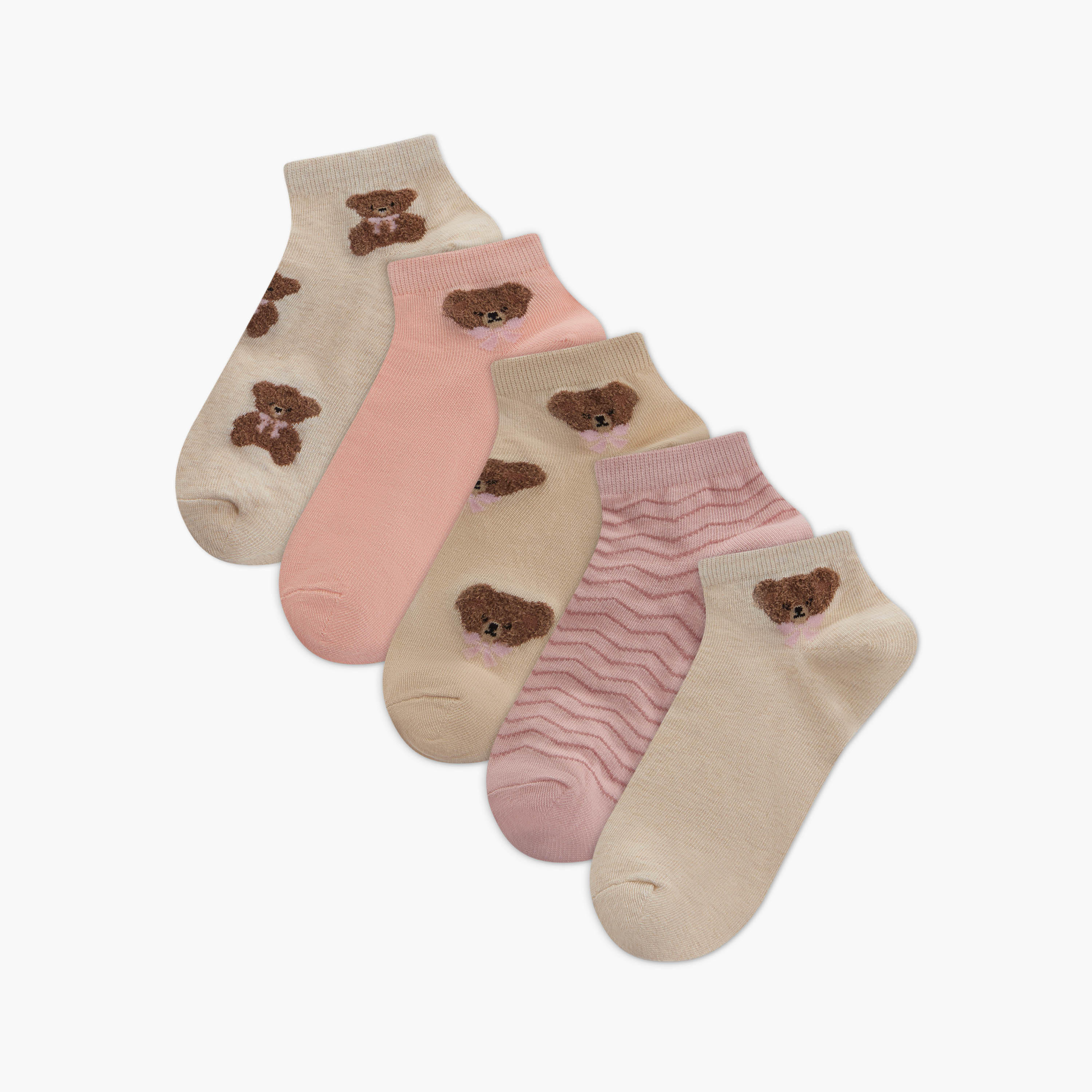 Gloo Pack of 5 Ankle Length Cotton Socks-women-socksandstockings-image-1