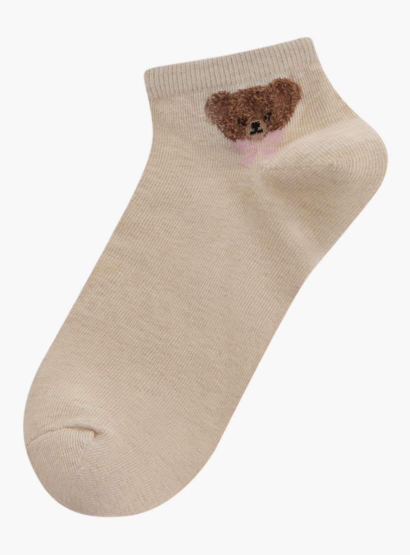 Gloo Pack of 5 Ankle Length Cotton Socks-women-socksandstockings-image-2