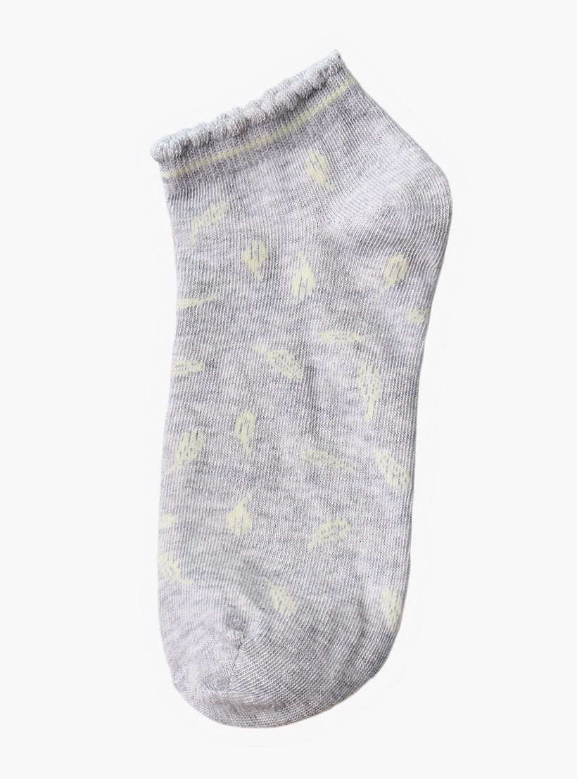 Gloo Pack of 5 Ankle Length Cotton Socks-women-socksandstockings-image-2