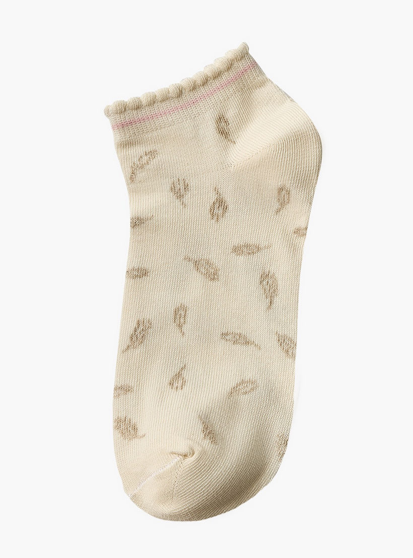 Gloo Pack of 5 Ankle Length Cotton Socks-women-socksandstockings-image-6