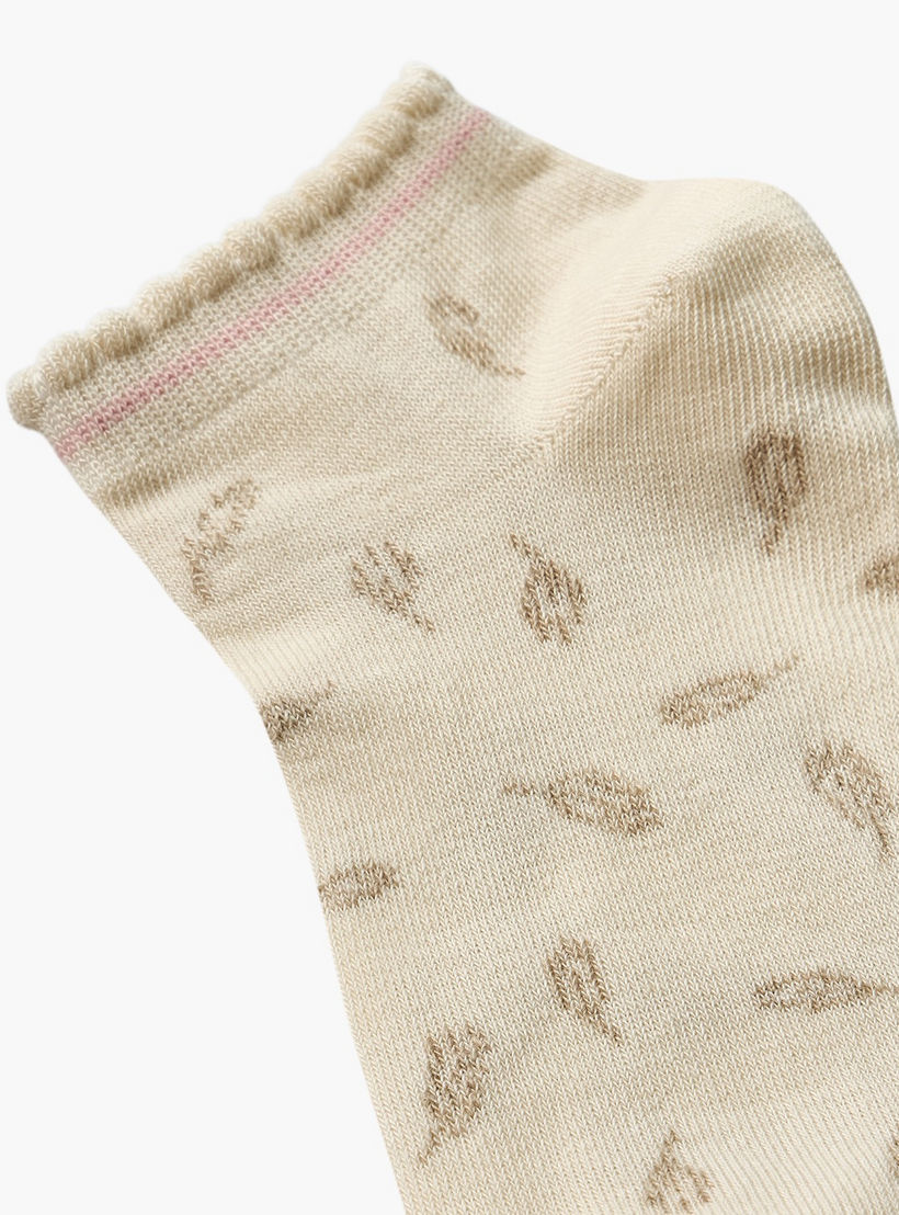 Gloo Pack of 5 Ankle Length Cotton Socks-women-socksandstockings-image-7