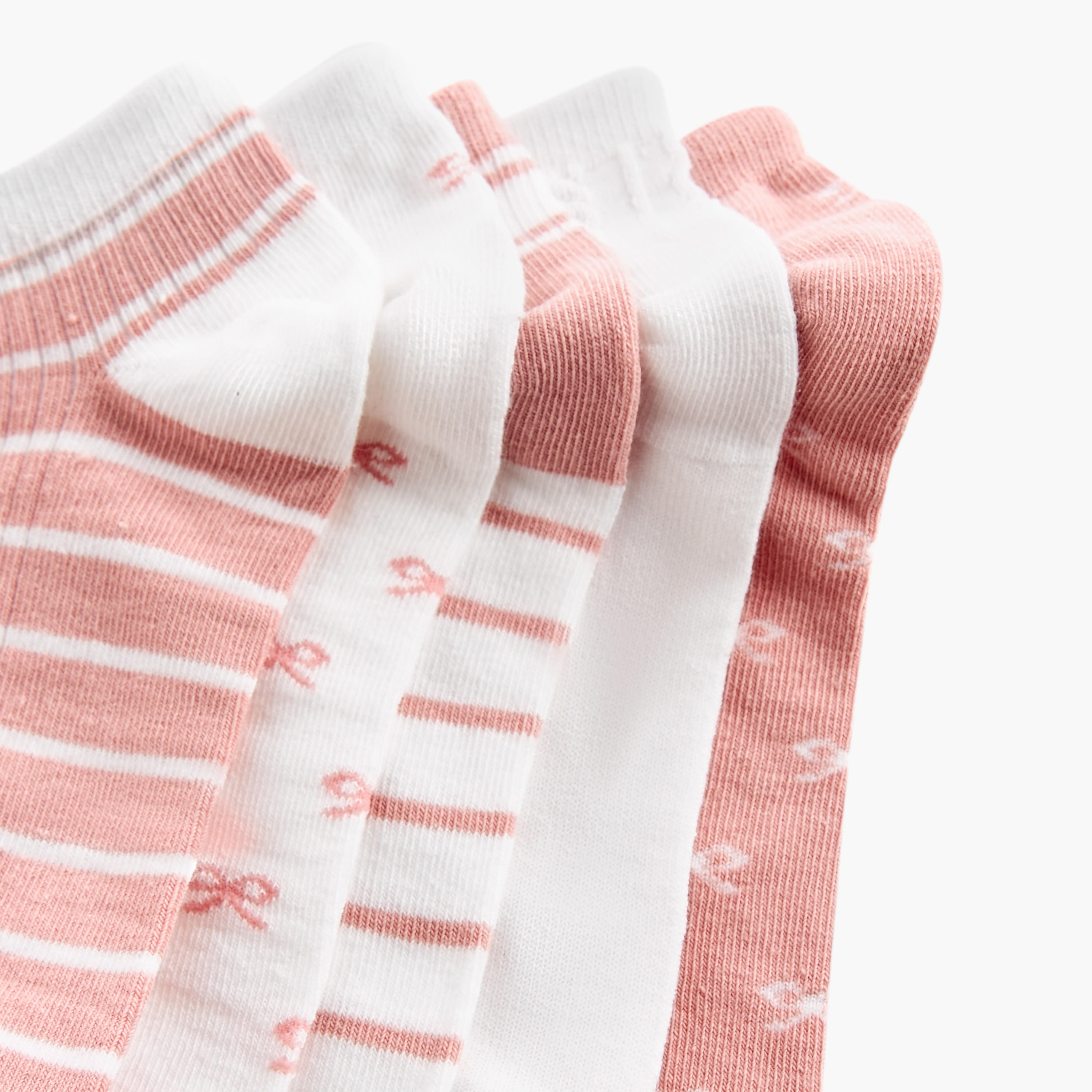 Gloo Printed Non-Terry Ankle Length Socks - Set of 5-women-socksandstockings-image-4