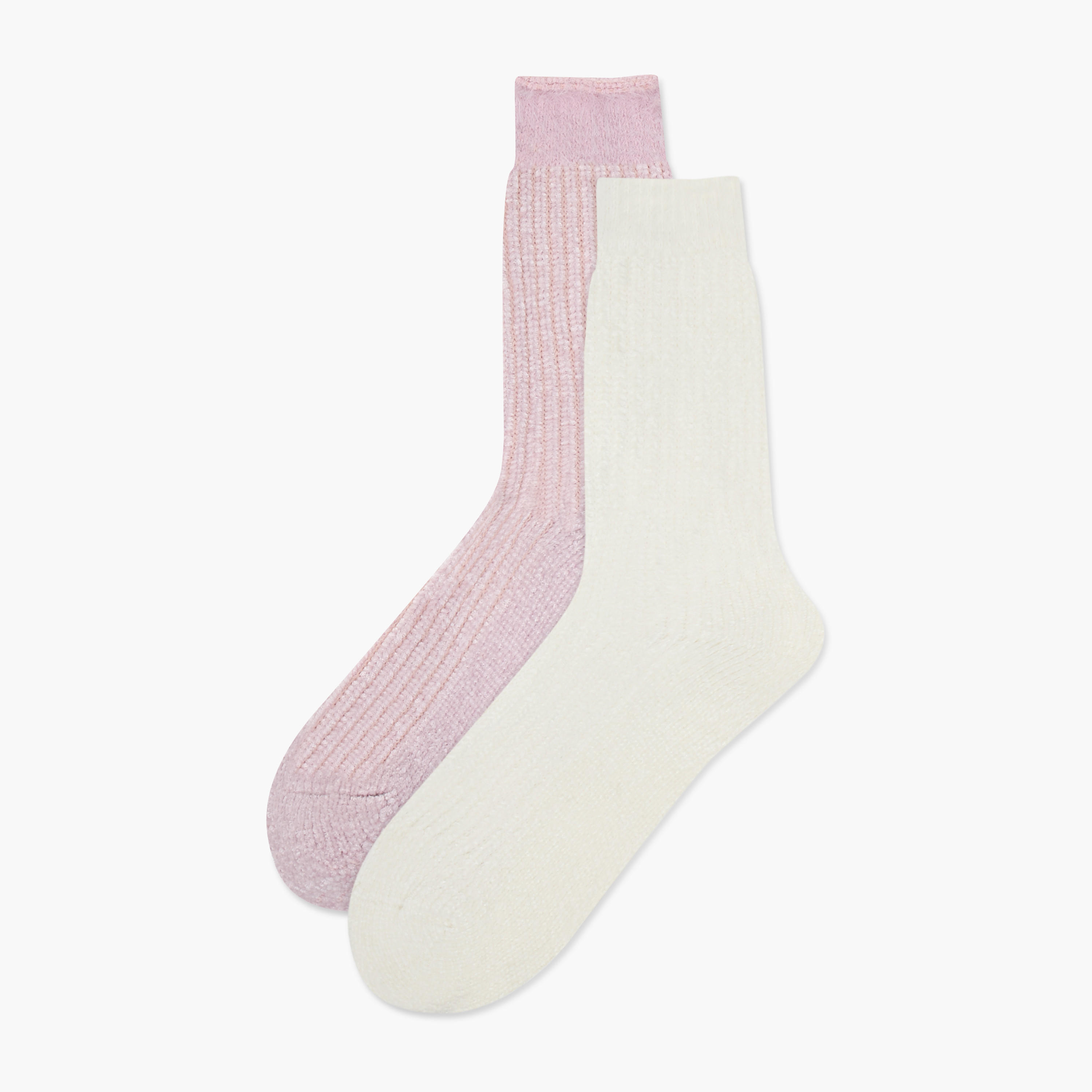 Gloo Textured Crew Length Cushioned Socks - Set of 2-women-socksandstockings-image-1