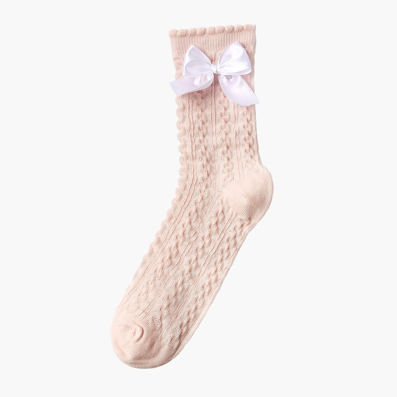 Little Missy Pack of 2 Girls Non Terry Socks Crew Length-girls-accessories-socks-image-3