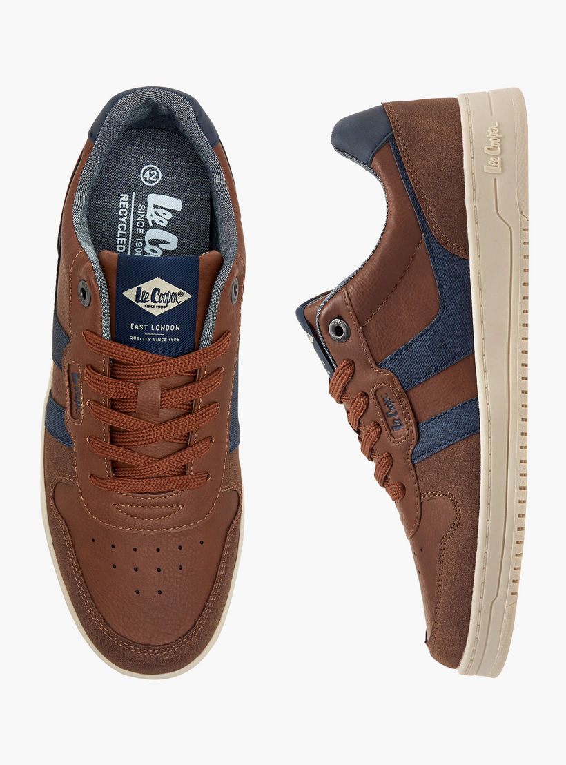 Lee Cooper Men's Panelled Lace-Up Ortholite Ankle Sneakers-men-shoes-sneakers-image-1