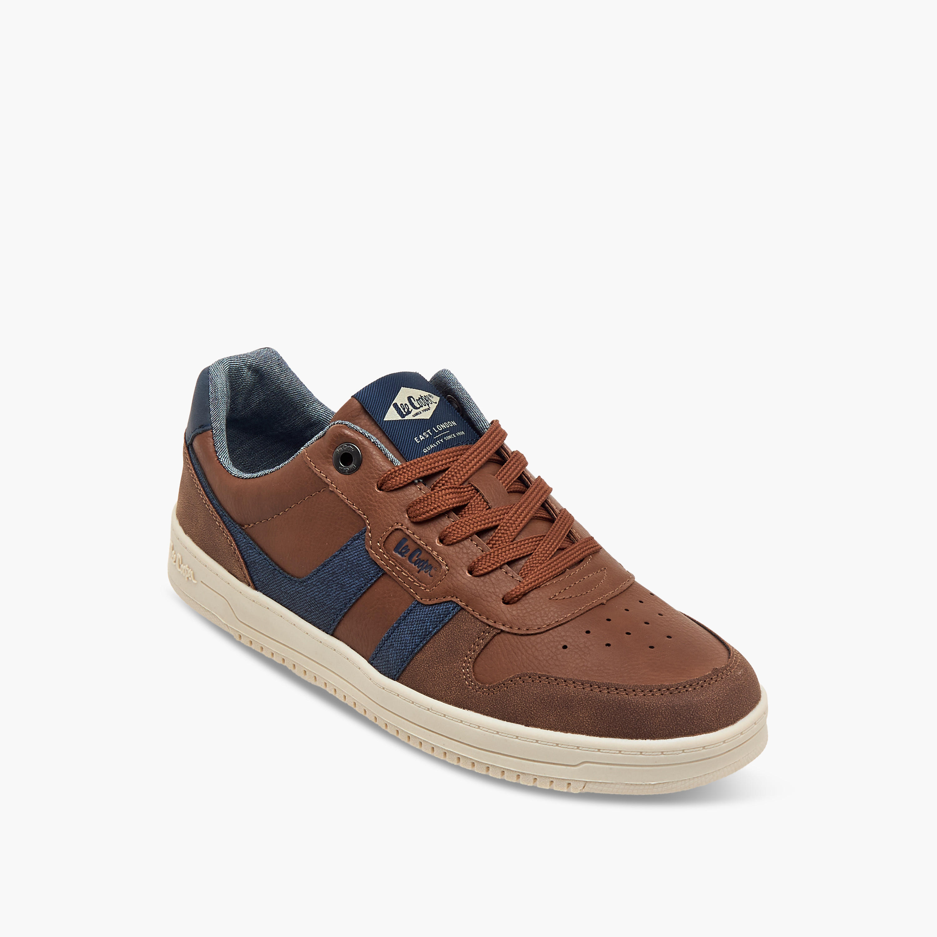Lee Cooper Men's Panelled Lace-Up Ortholite Ankle Sneakers-men-shoes-sneakers-image-2