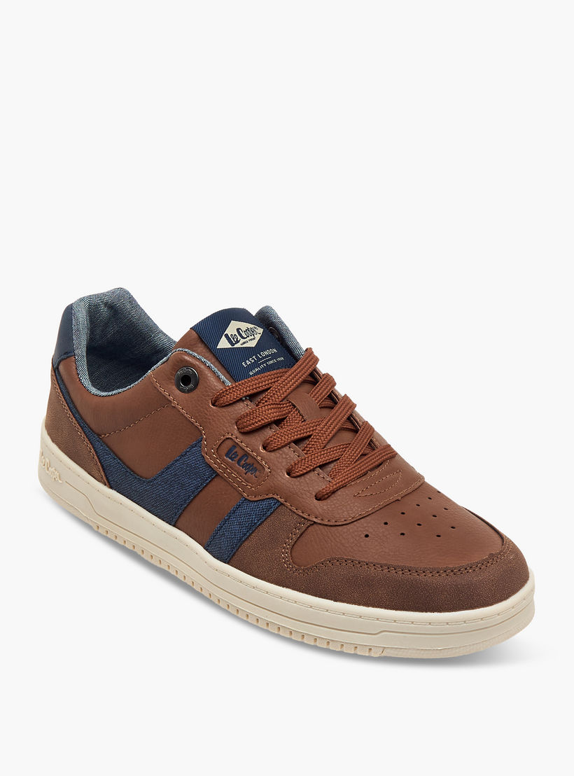 Lee Cooper Men's Panelled Lace-Up Ortholite Ankle Sneakers-men-shoes-sneakers-image-2