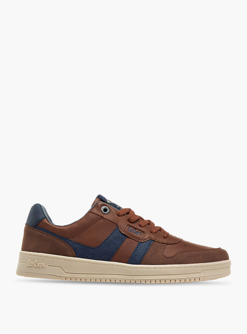 Lee Cooper Men's Panelled Lace-Up Ortholite Ankle Sneakers-men-shoes-sneakers-image-3
