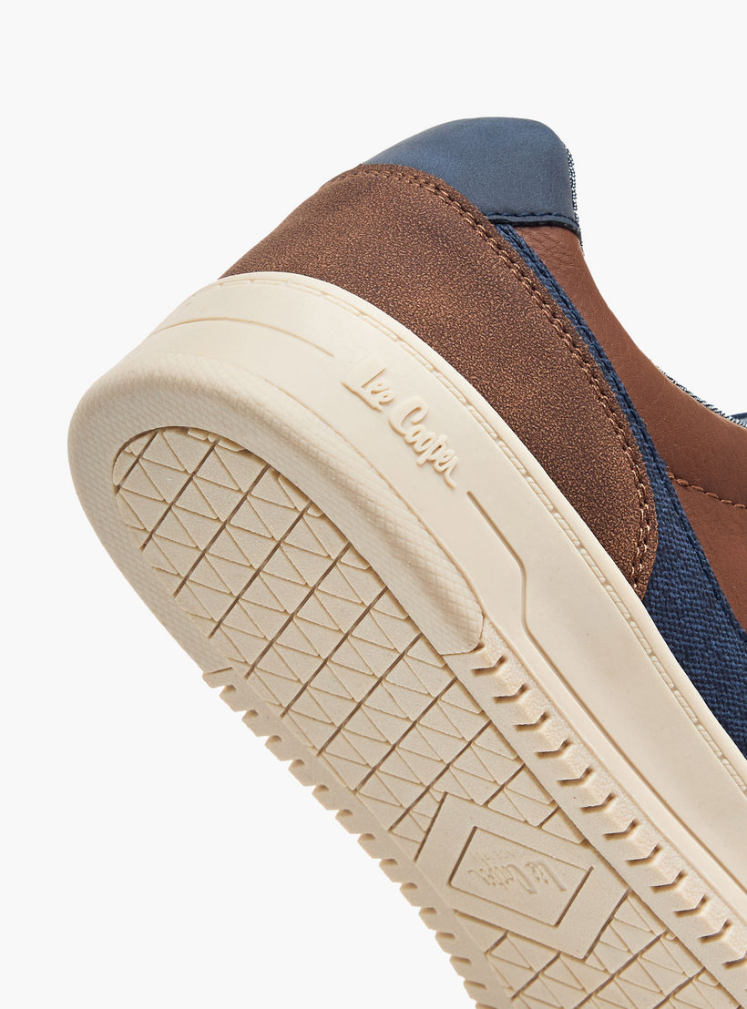 Lee Cooper Men's Panelled Lace-Up Ortholite Ankle Sneakers-men-shoes-sneakers-image-5