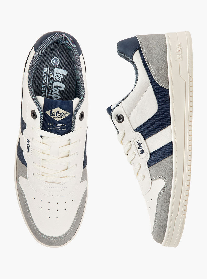 Lee Cooper Men's Panelled Lace-Up Ortholite Ankle Sneakers-men-shoes-sneakers-image-1