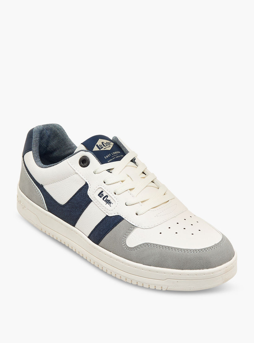 Lee Cooper Men's Panelled Lace-Up Ortholite Ankle Sneakers-men-shoes-sneakers-image-2