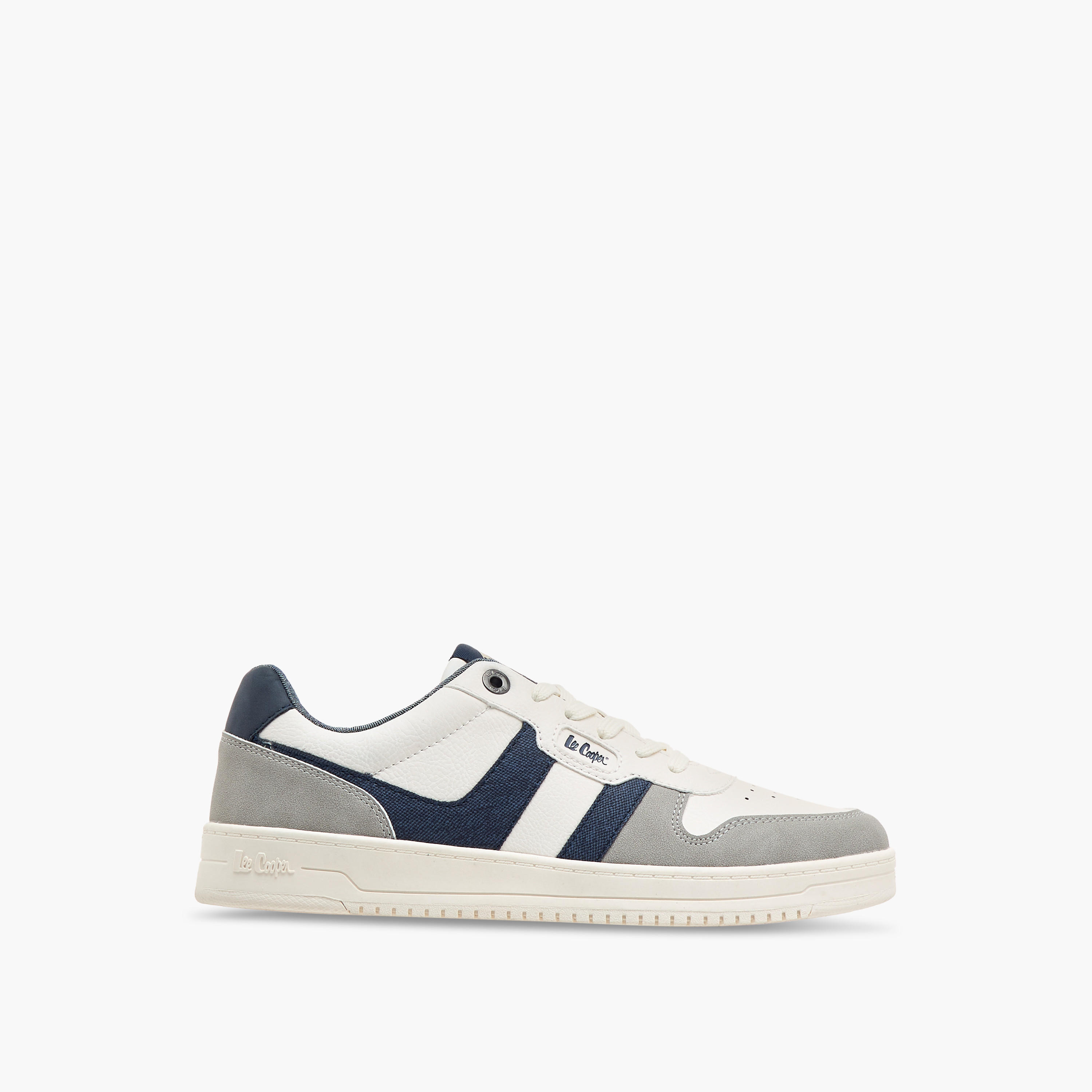 Lee Cooper Men's Panelled Lace-Up Ortholite Ankle Sneakers-men-shoes-sneakers-image-3