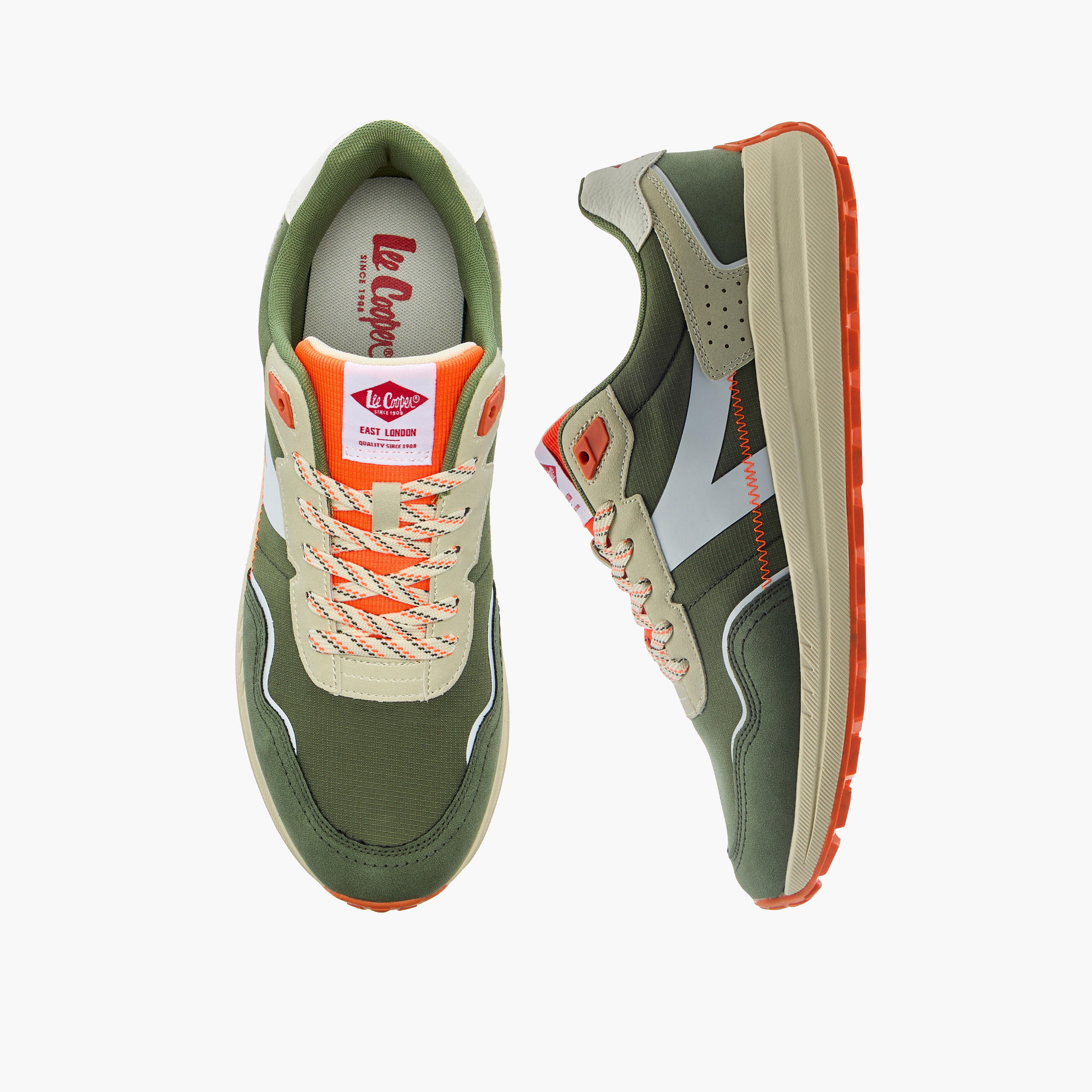 حذاء سنيكرز بطول الكاحل ورباط إغلاق للرجال من لي كوبر-men-shoes-sneakers-image-1
