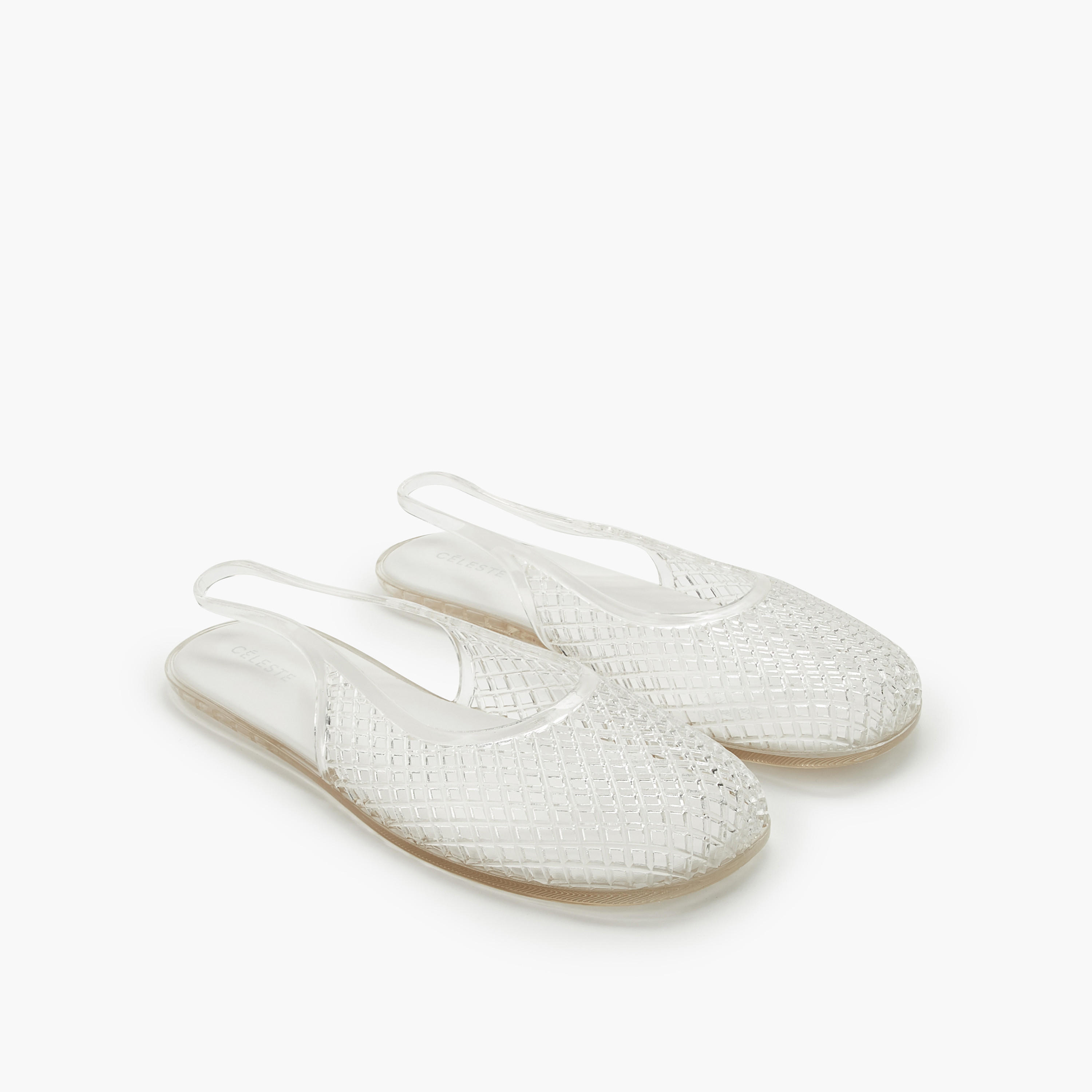 حذاء بحزام خلفي وملمس بارز للنساء من سيليست-women-shoes-flats-slides-image-1