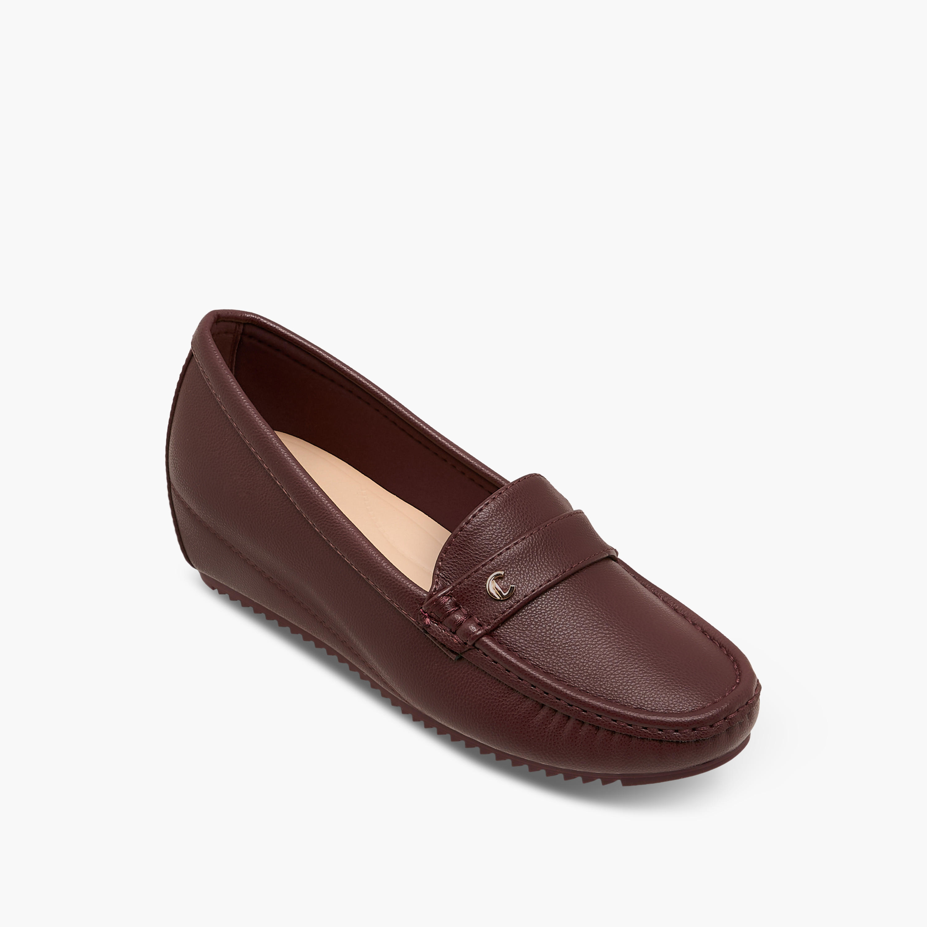 حذاء لوفر جاكار بارز الملمس للنساء من لو كونفورت-women-shoes-loafersandmoccasins-image-2