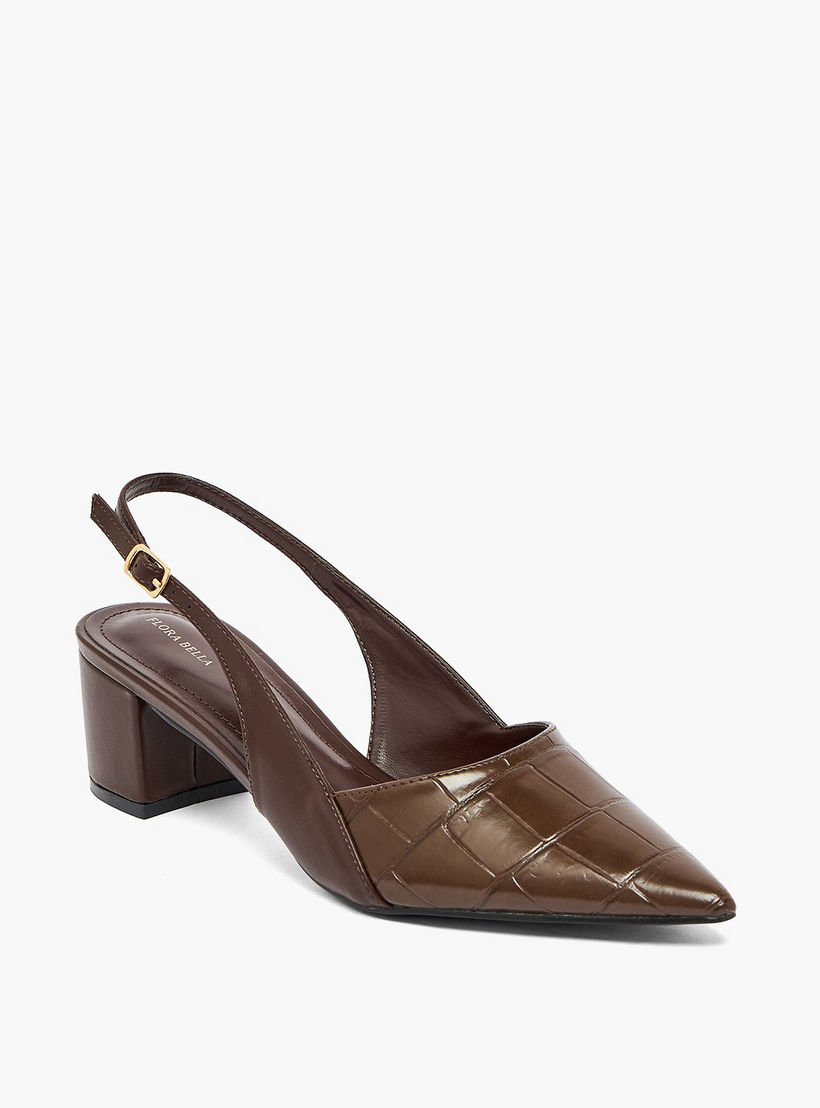 Flora Bella by Shoexpress Women Textured Block Heel Pumps-women-shoes-heels-image-2