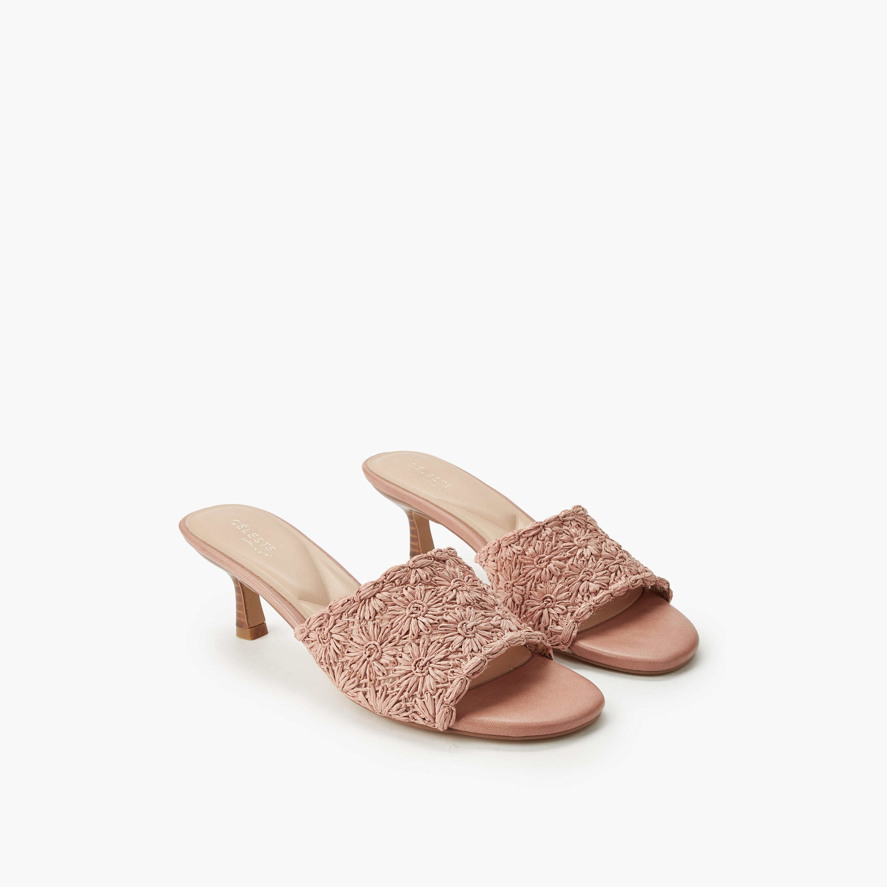 صندل نسائي بكعب كيتن وتصميم ورد من سيليست-women-shoes-sandals-heeled-image-1