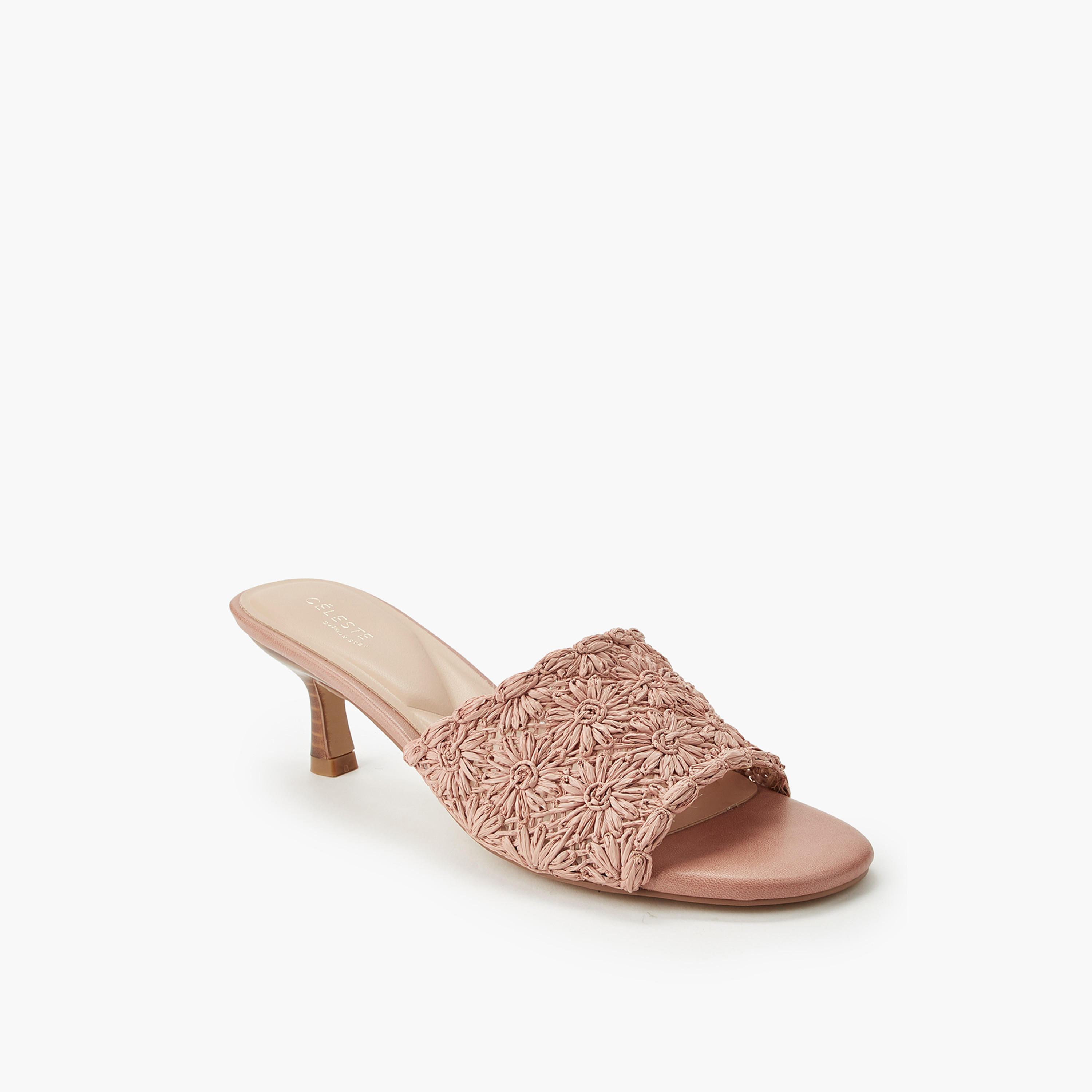 صندل نسائي بكعب كيتن وتصميم ورد من سيليست-women-shoes-sandals-heeled-image-2