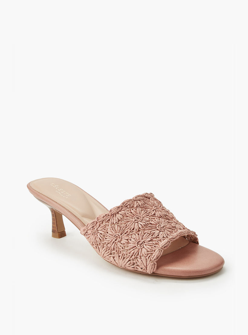 صندل نسائي بكعب كيتن وتصميم ورد من سيليست-women-shoes-sandals-heeled-image-2