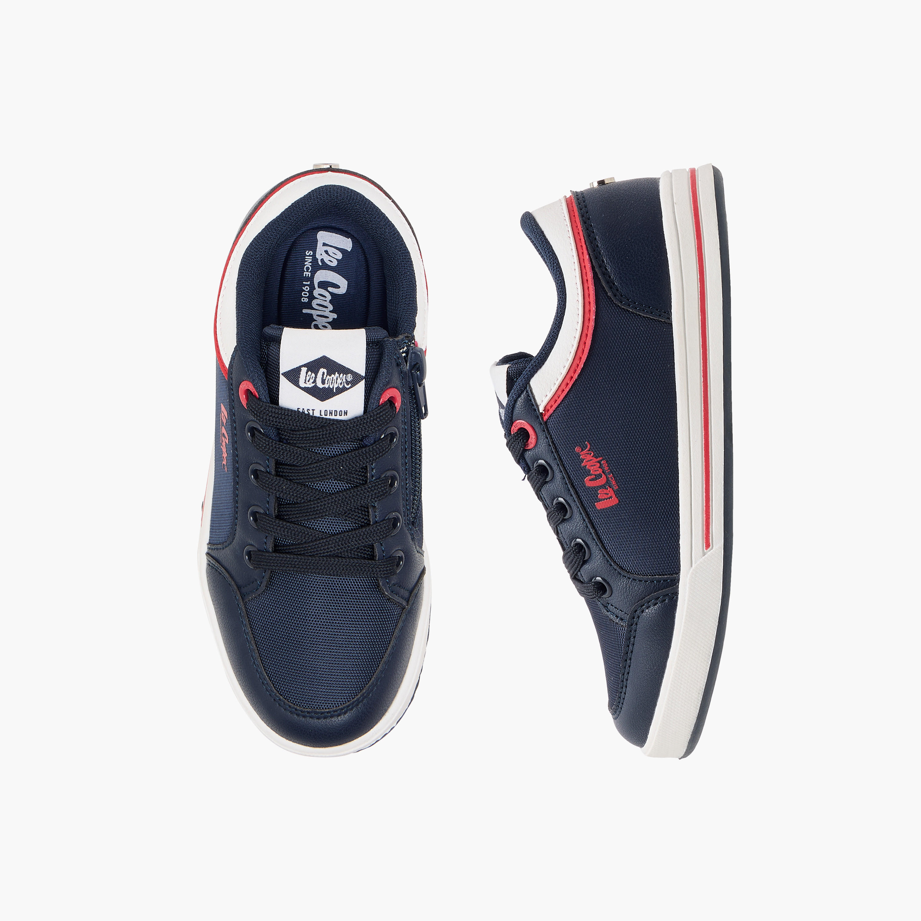 Lee Cooper Kids' Panelled Lace-Up Sneakers-boys-shoes-schoolshoes-image-1
