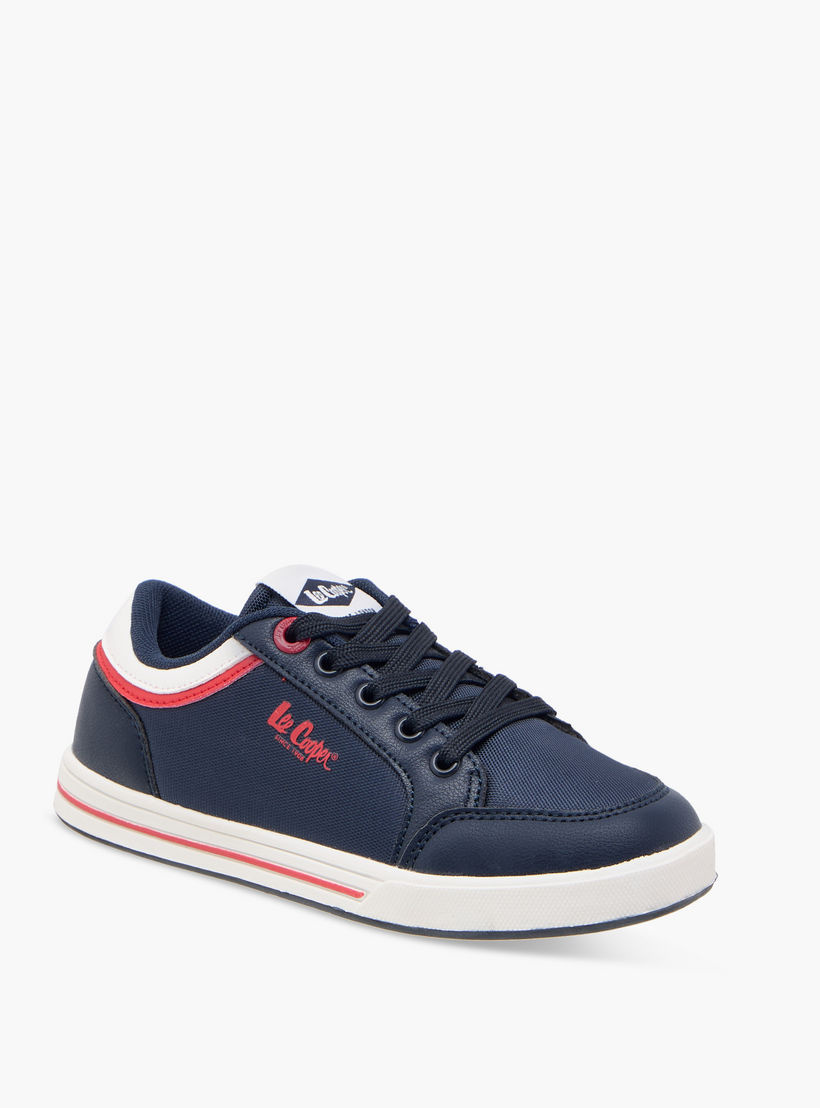 Lee Cooper Kids' Panelled Lace-Up Sneakers-boys-shoes-schoolshoes-image-2