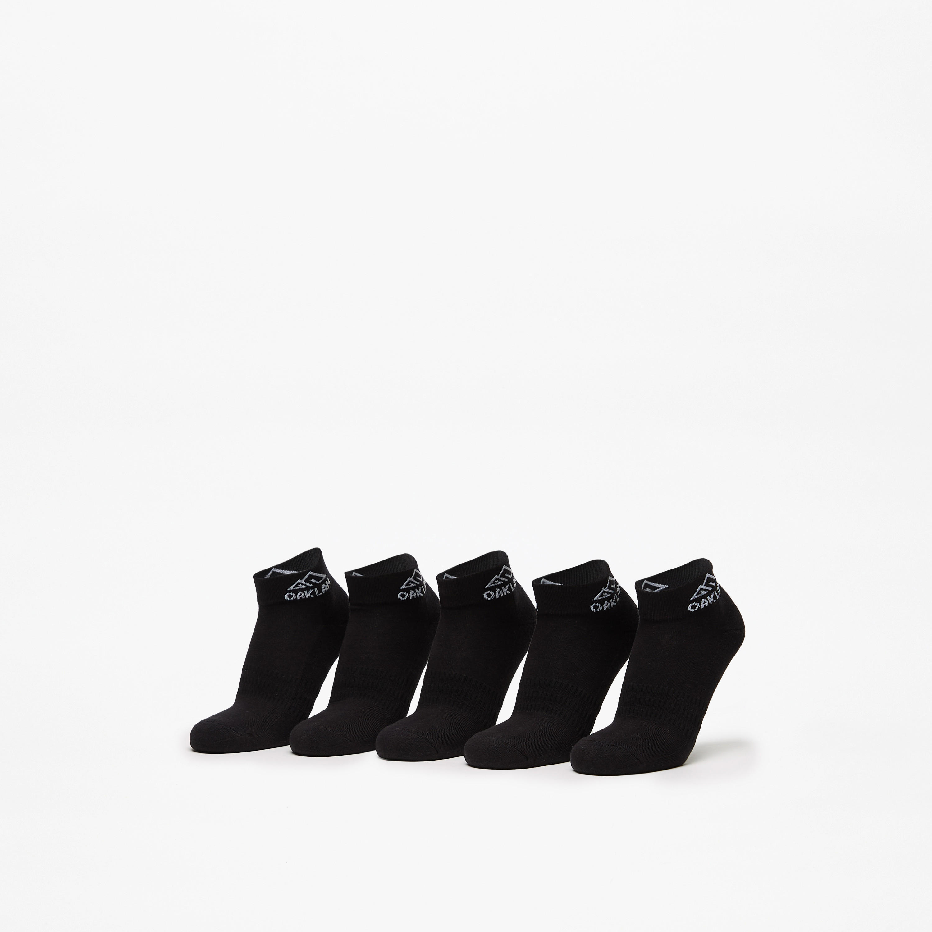 جوارب رياضية مبطنة طول الكاحل بطبعات الشعار من أوكلان - طقم من 5 أزواج-men-socks-image-1