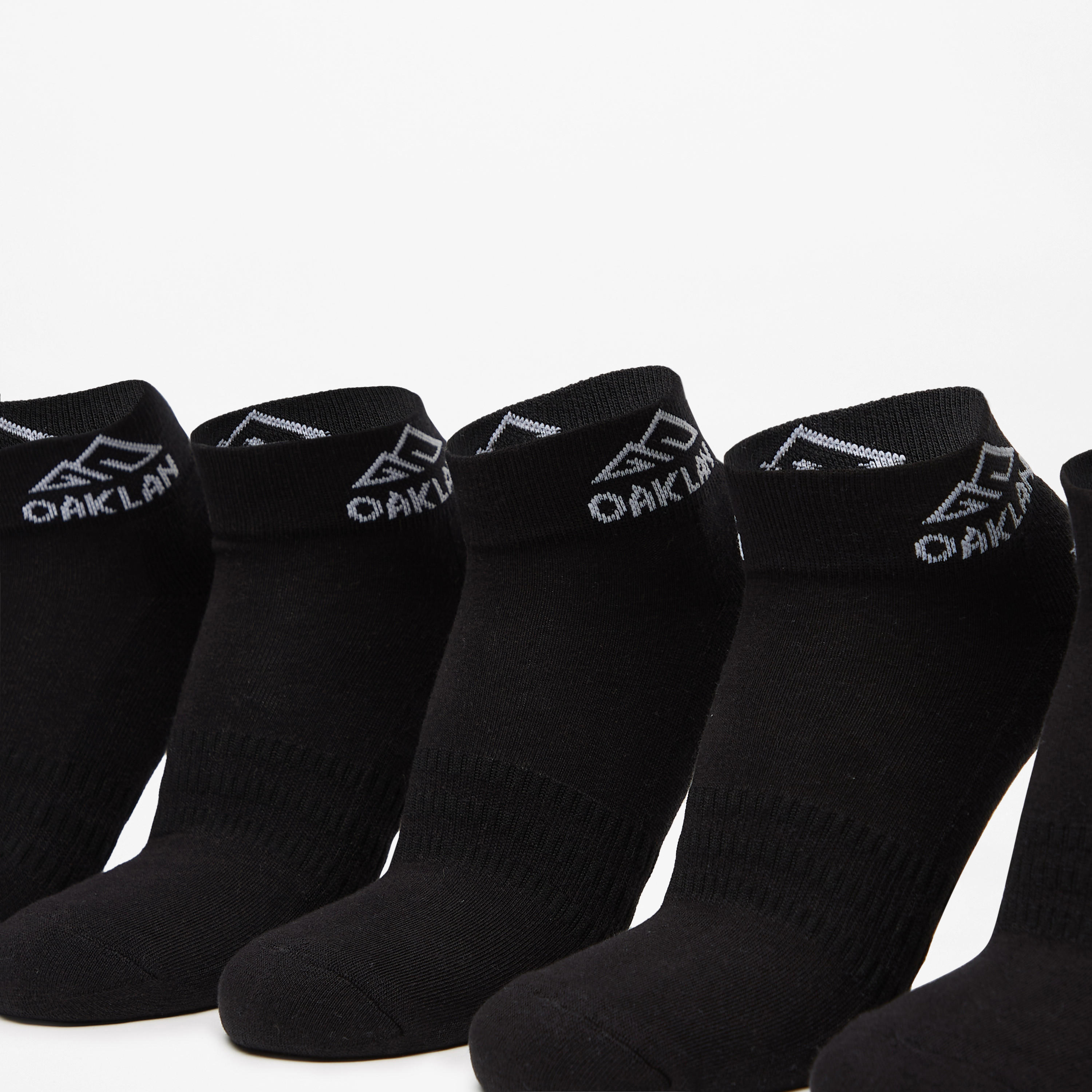 جوارب رياضية مبطنة طول الكاحل بطبعات الشعار من أوكلان - طقم من 5 أزواج-men-socks-image-2