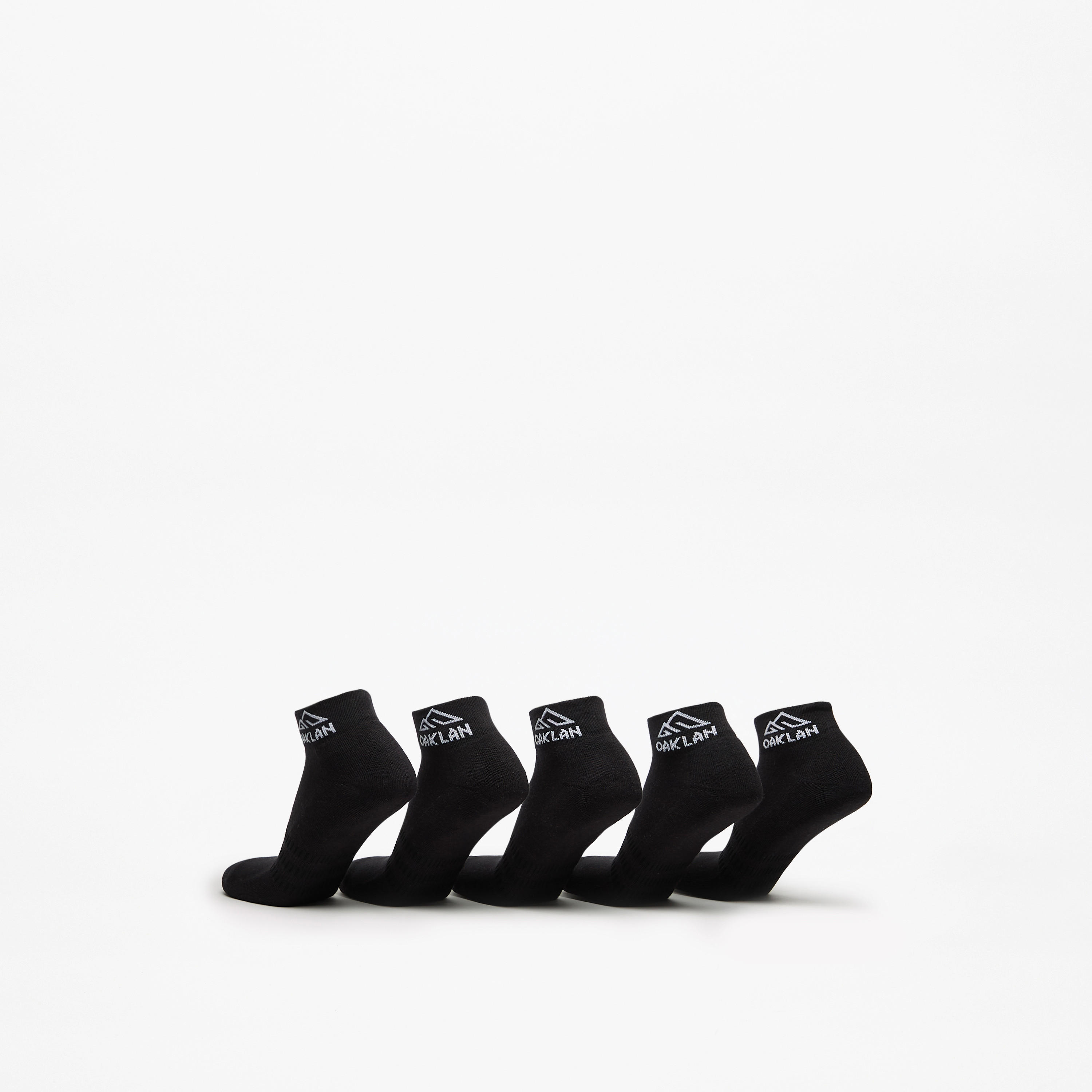 جوارب رياضية مبطنة طول الكاحل بطبعات الشعار من أوكلان - طقم من 5 أزواج-men-socks-image-3