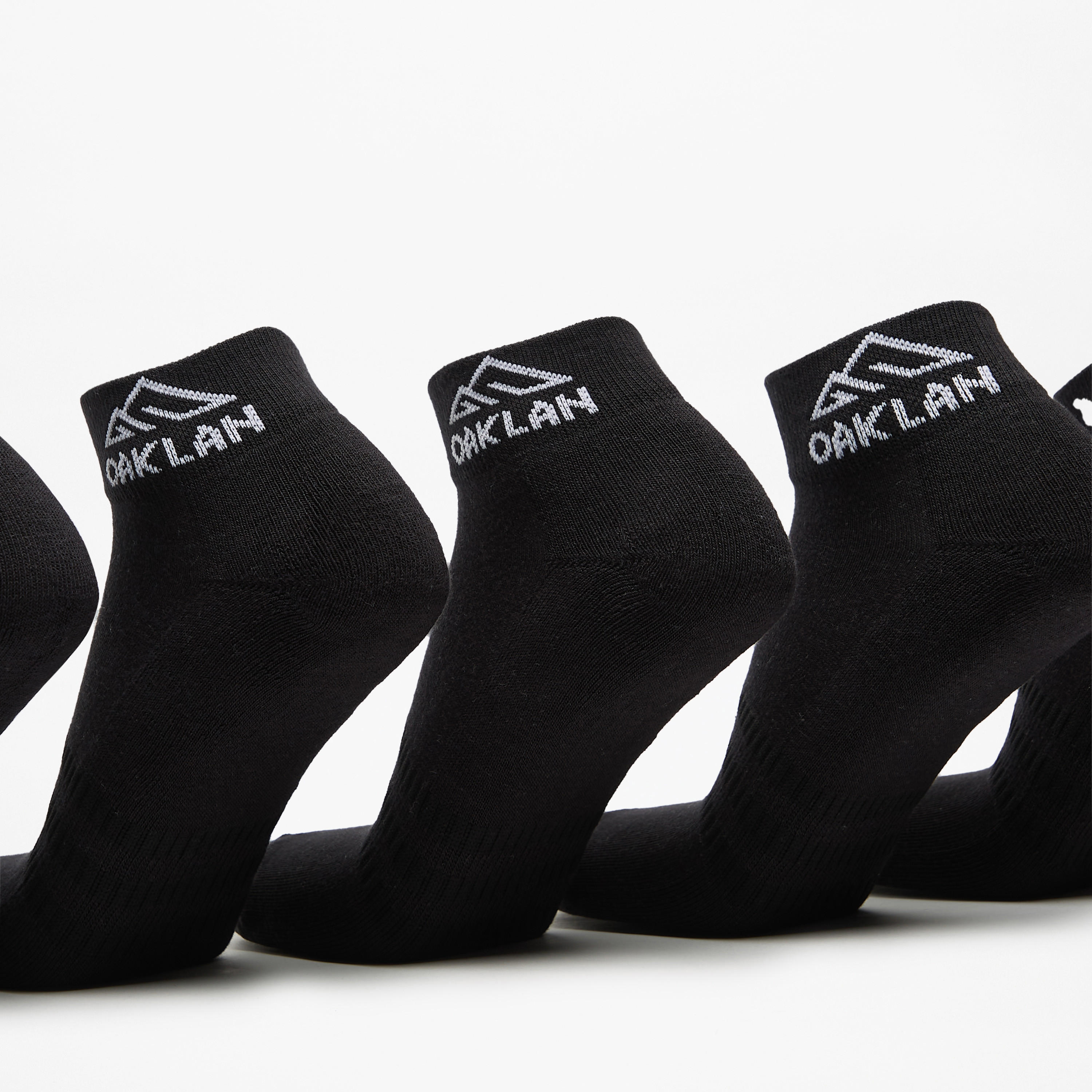 جوارب رياضية مبطنة طول الكاحل بطبعات الشعار من أوكلان - طقم من 5 أزواج-men-socks-image-4