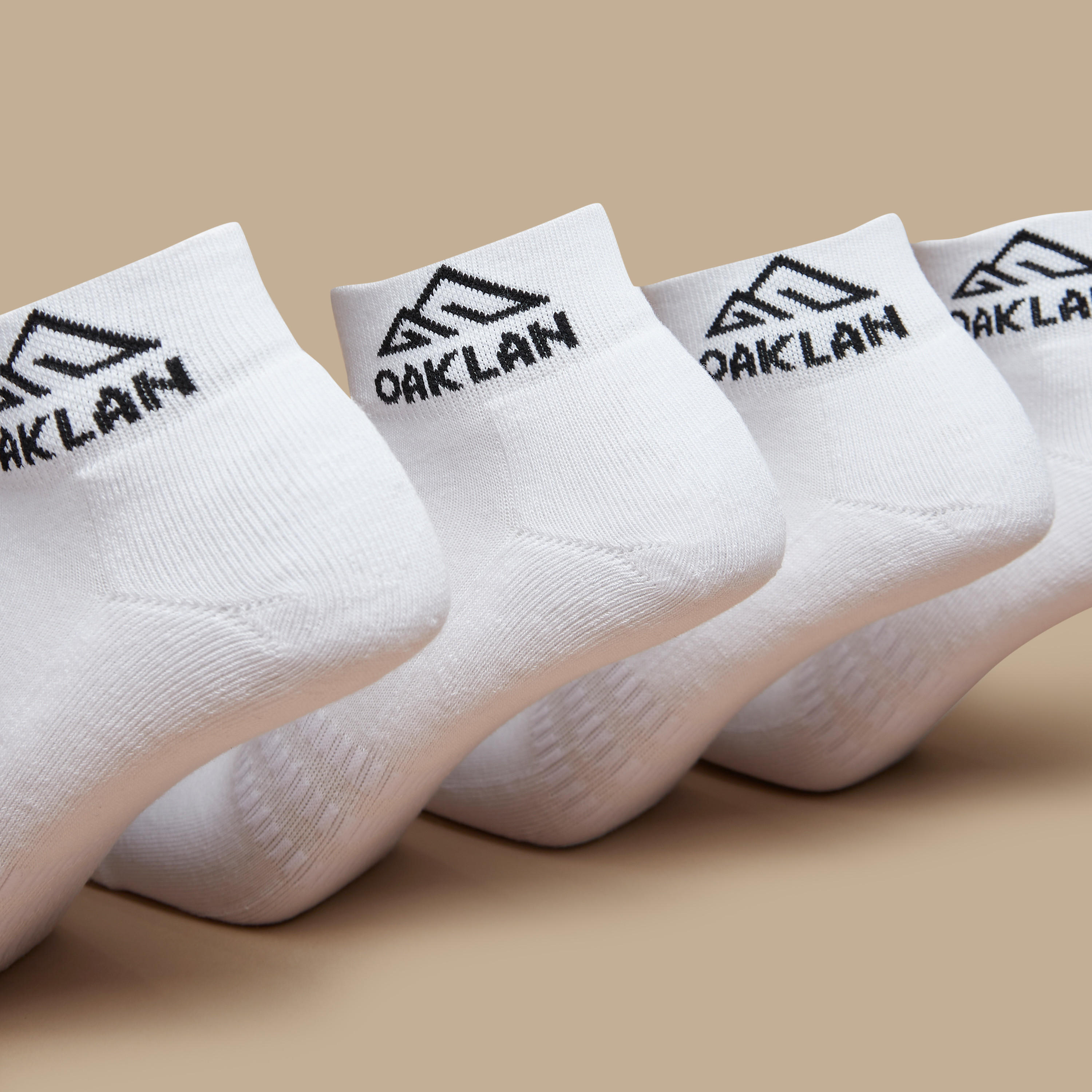 جوارب رياضية مبطنة طول الكاحل بطبعات الشعار من أوكلان - طقم من 5 أزواج-men-socks-image-2