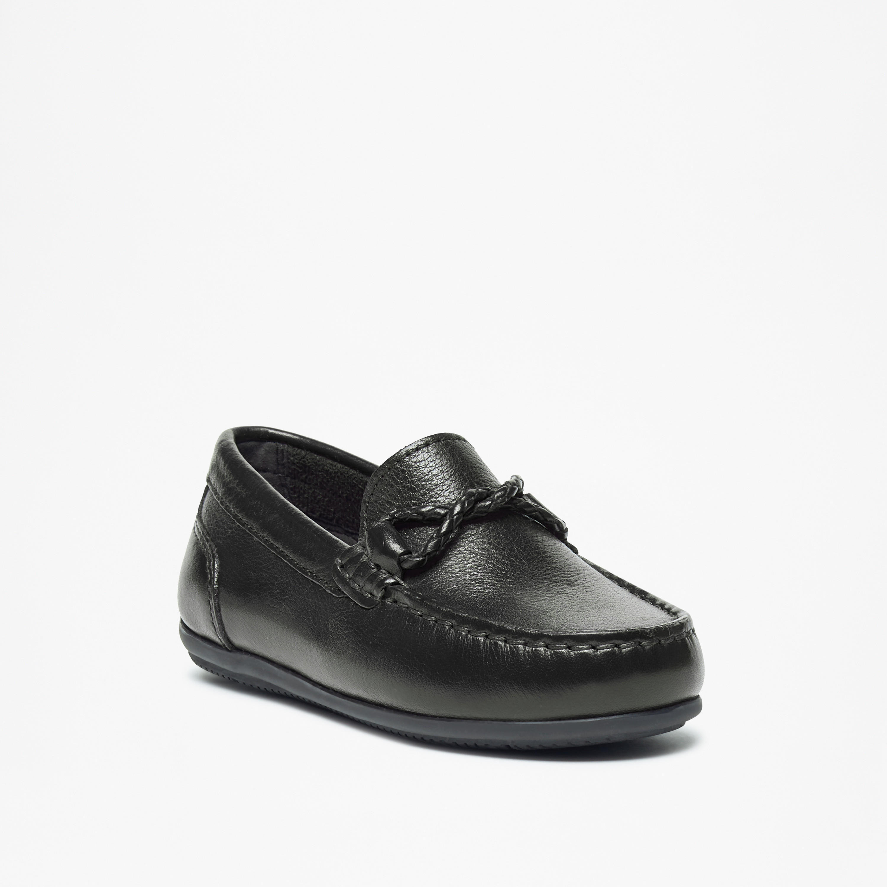 حذاء موكاسين بارز الملمس سادة سهل الارتداء من مستر دوتشيني-boys-shoes-loafers-image-1