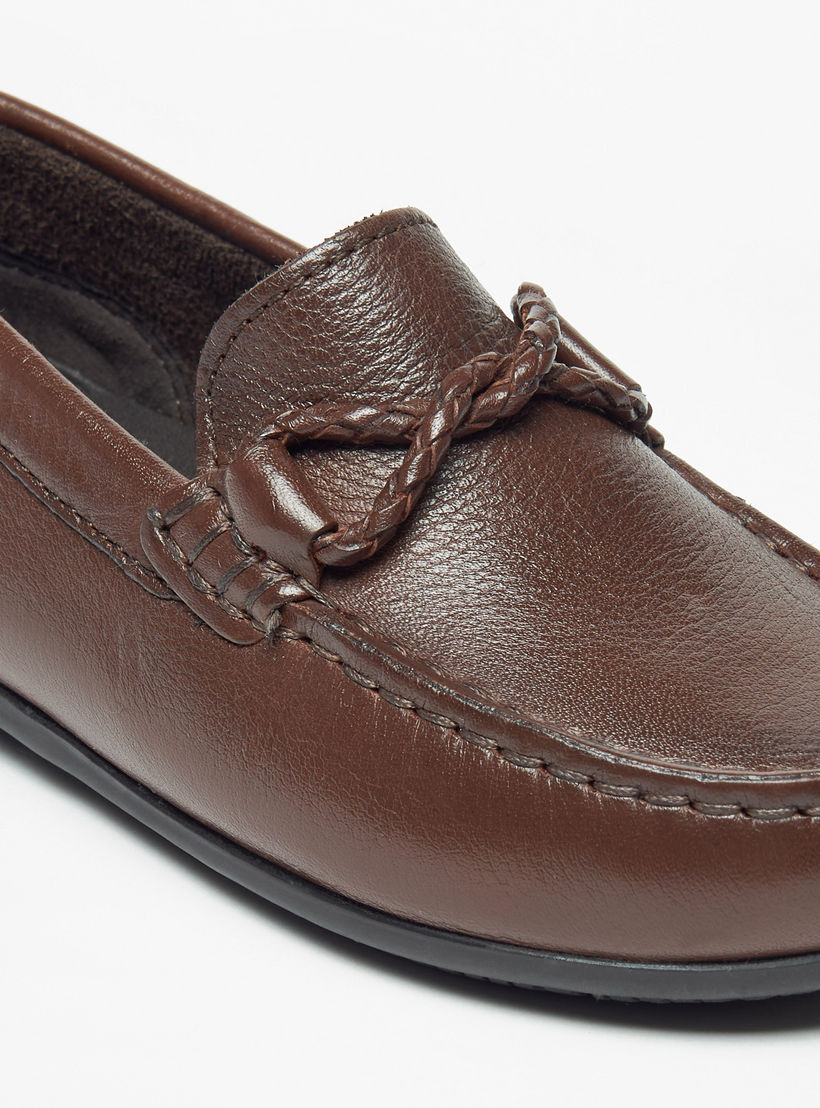 حذاء موكاسين بارز الملمس سادة سهل الارتداء من مستر دوتشيني-boys-shoes-loafers-image-5