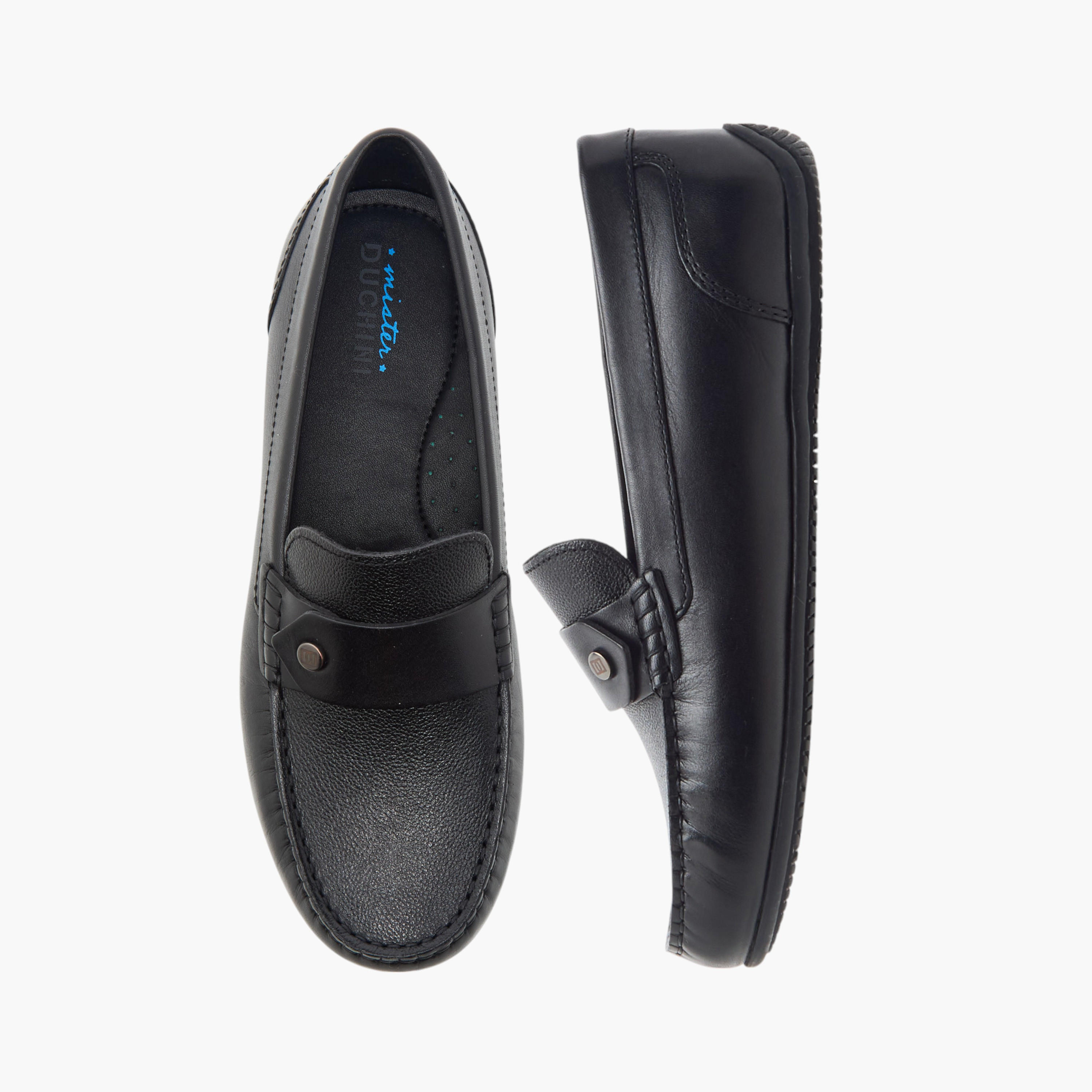 حذاء موكاسين سهل الارتداء بارز الملمس من مستر دوتشيني-boys-shoes-loafers-image-1