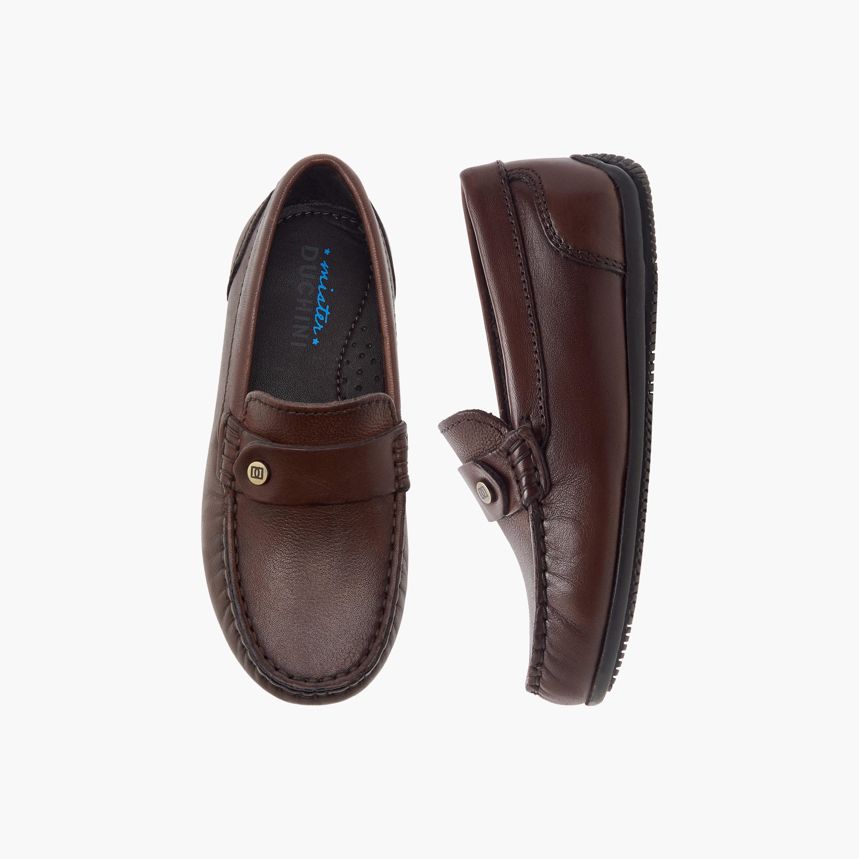حذاء موكاسين سهل الارتداء وبارز الملمس من مستر دوتشيني-boys-shoes-loafers-image-1