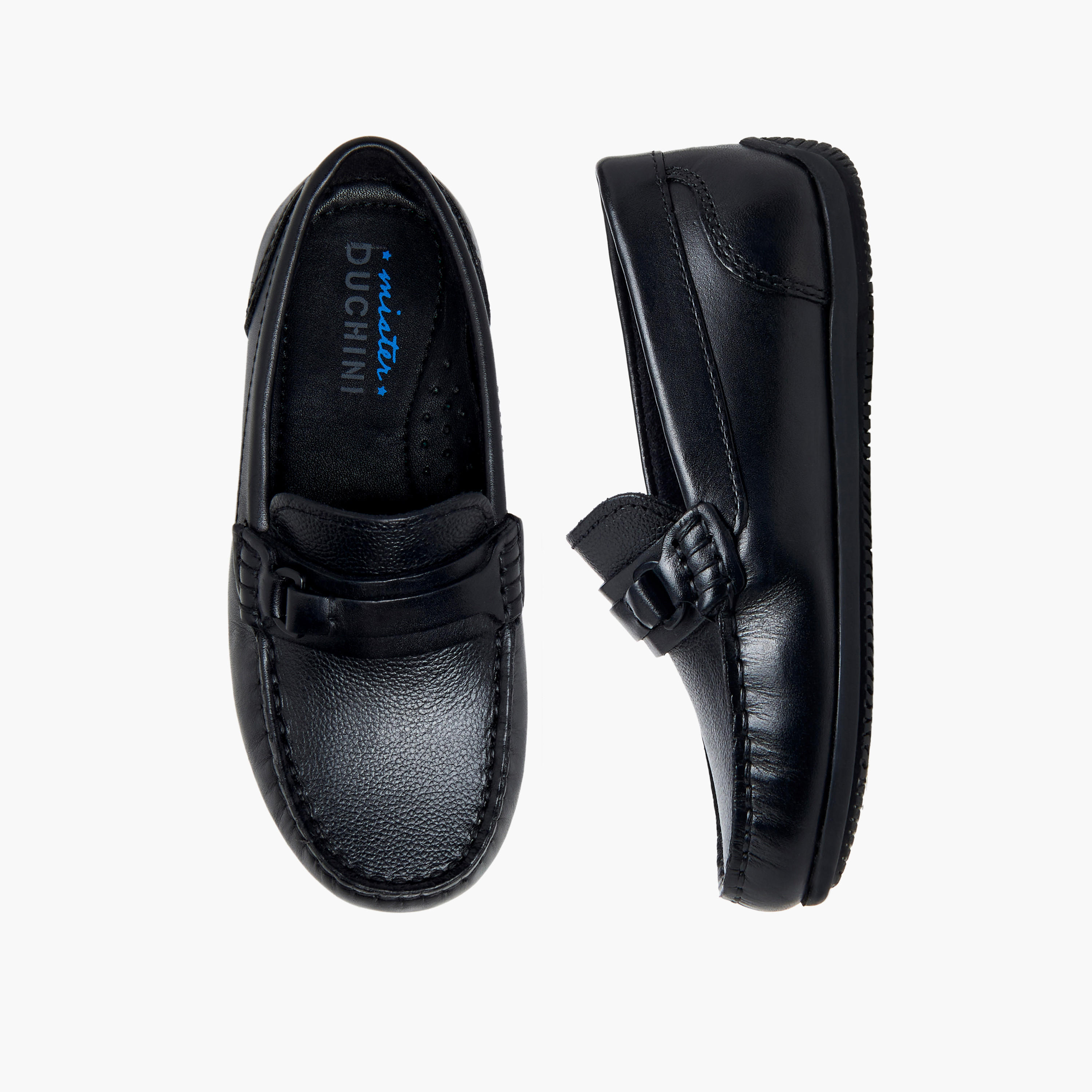 حذاء موكاسين جلد سهل الارتداء للأولاد من مستر دوتشيني-boys-shoes-loafers-image-1