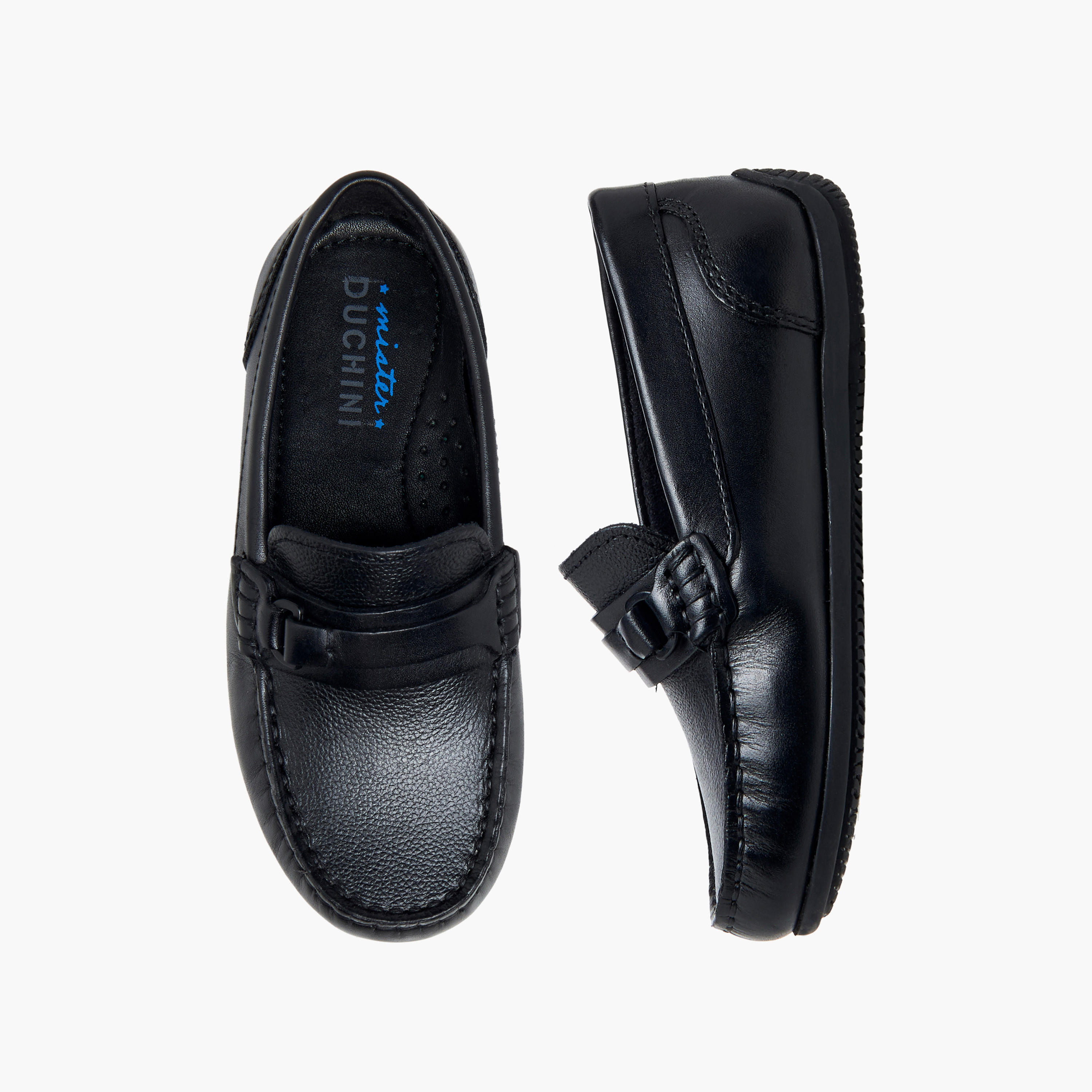 حذاء موكاسين جلد سهل الارتداء للأولاد من مستر دوتشيني-boys-shoes-loafers-image-1