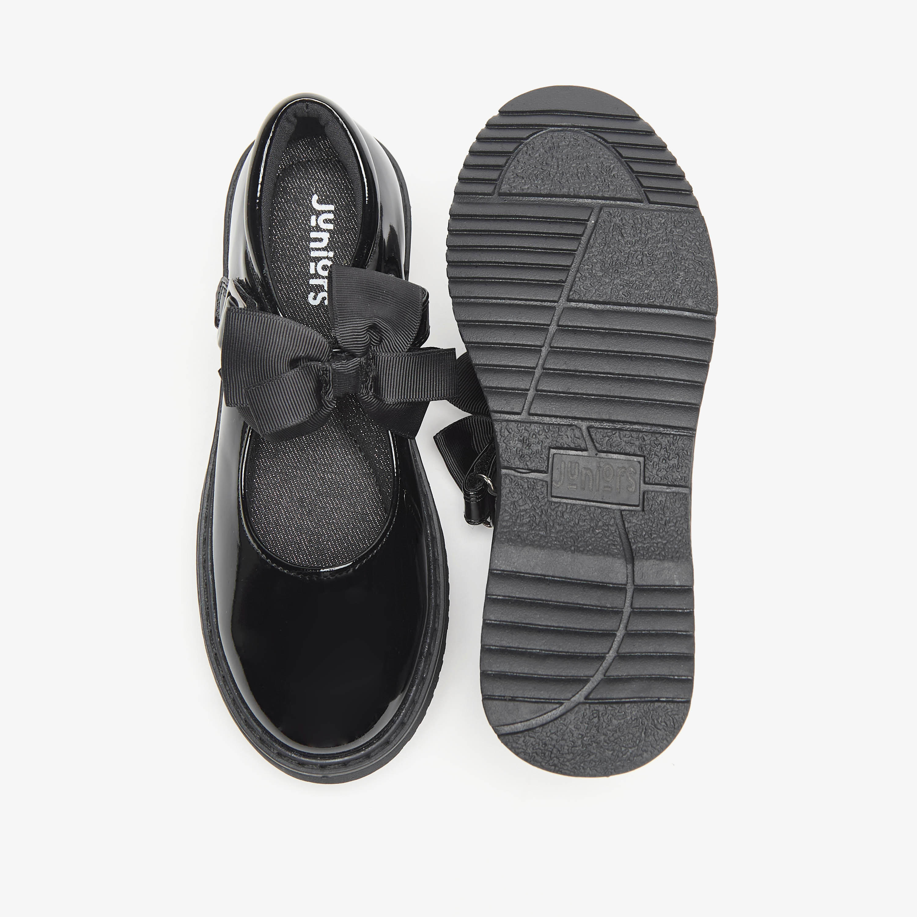 حذاء ماري جين مزيّن بفيونكة وإبزيم إغلاق من جونيورز-girls-shoes-maryjanes-image-4