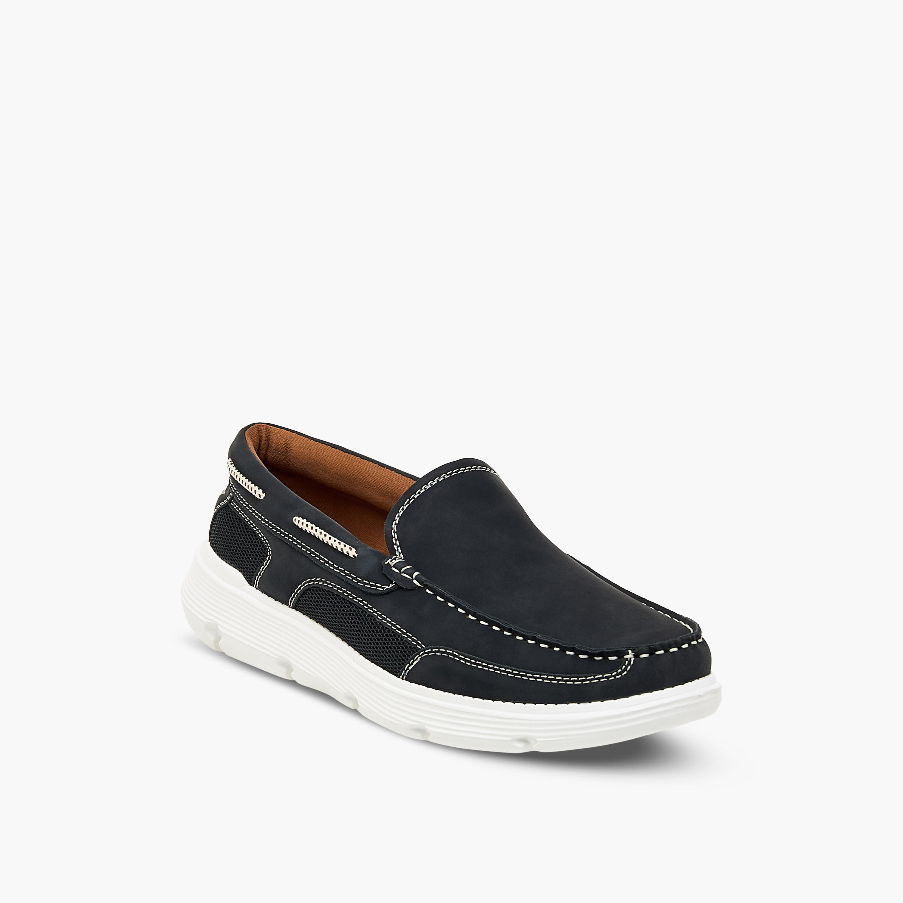 LBL by Shoexpress Textured Slip-On Moccasins-men-shoes-loafersandmoccasins-image-2