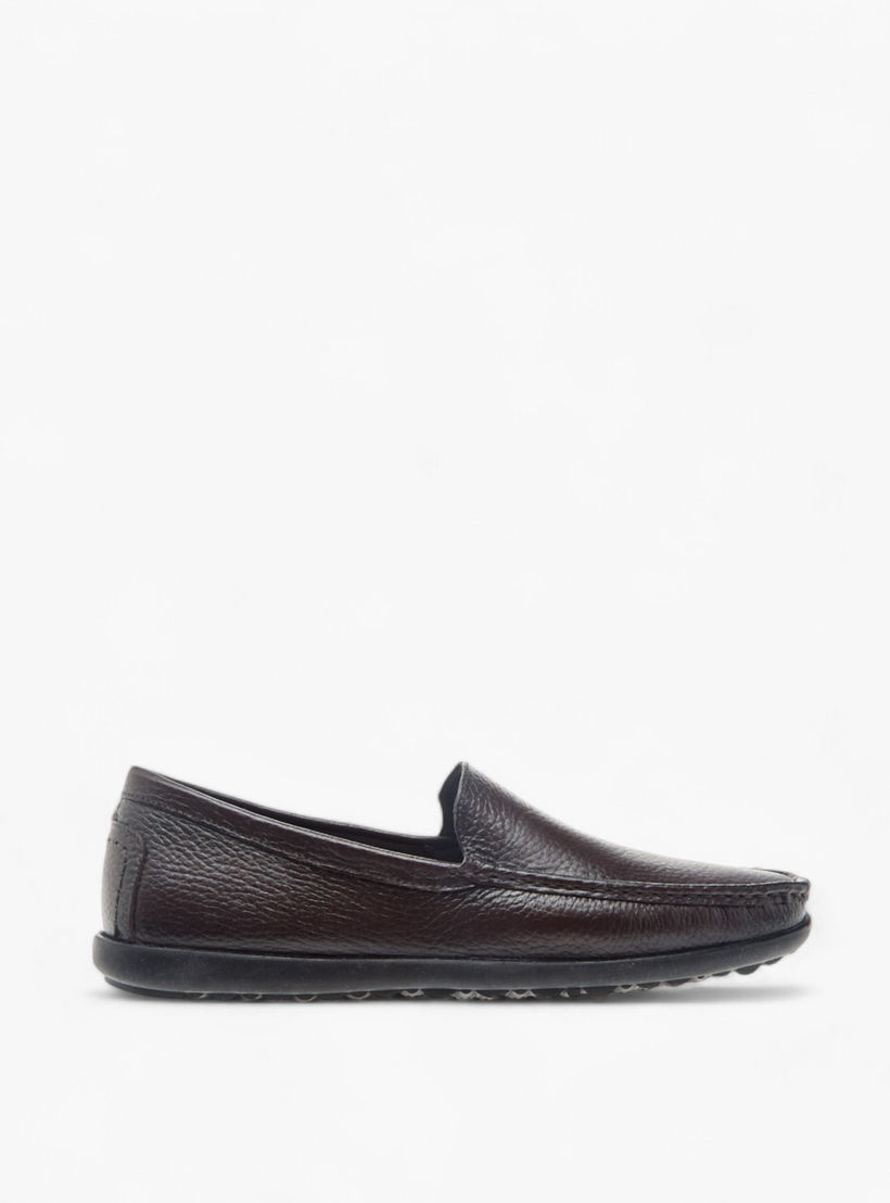 LBL by Shoexpress Textured Slip-On Moccasins-men-shoes-formalshoes-image-3