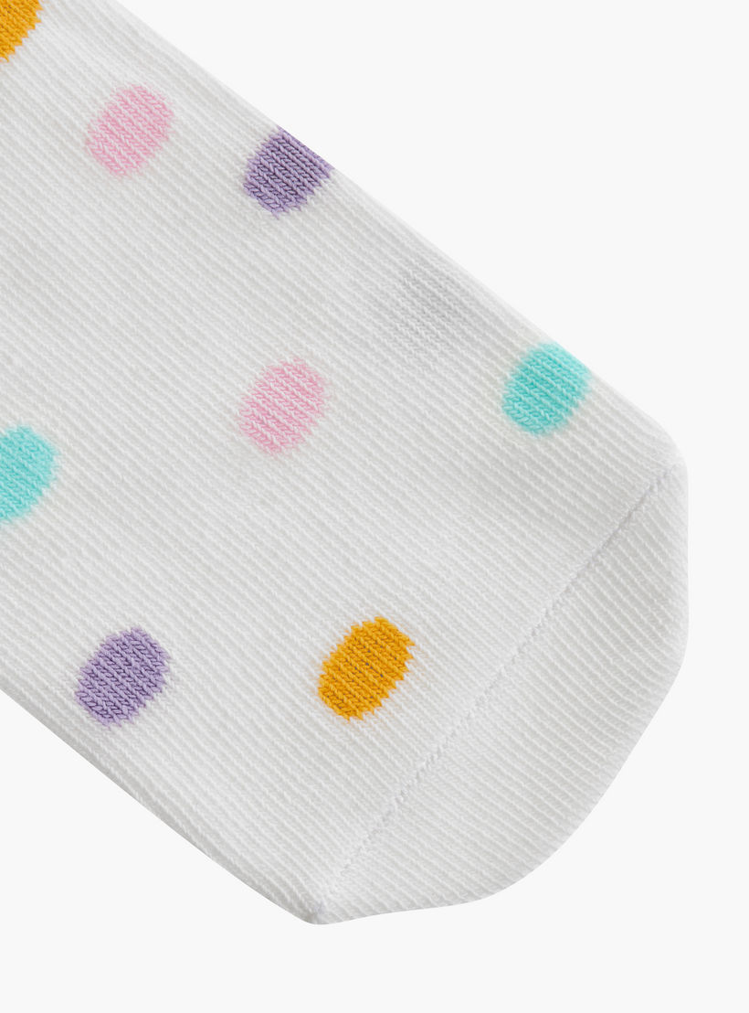 Little Missy Printed Ankle Length Non Terry Socks - Set of 5-girls-accessories-socks-image-3
