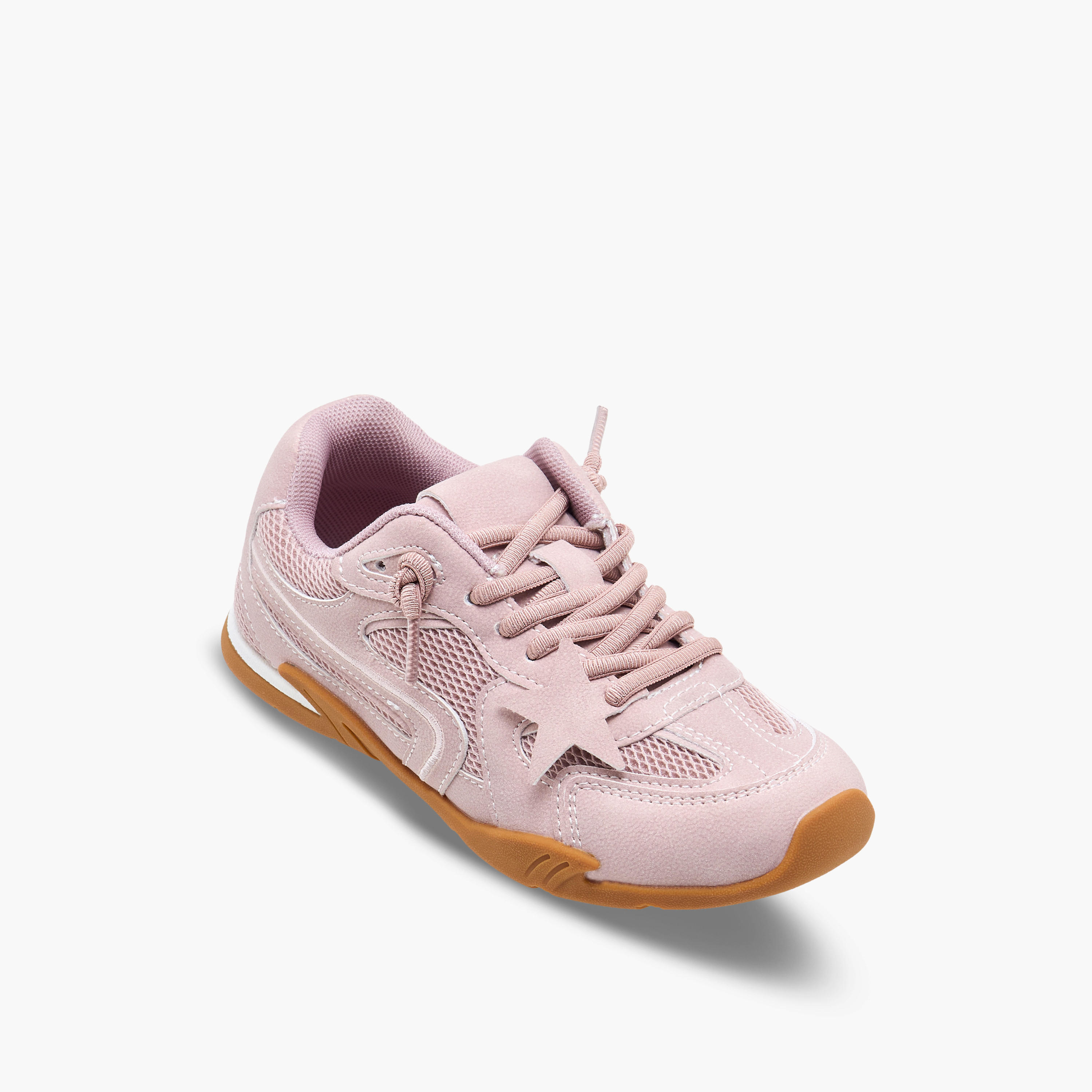 حذاء سنيكرز بطول الكاحل ورباط إغلاق للبنات من ليتل ميسي-girls-shoes-sneakers-image-2