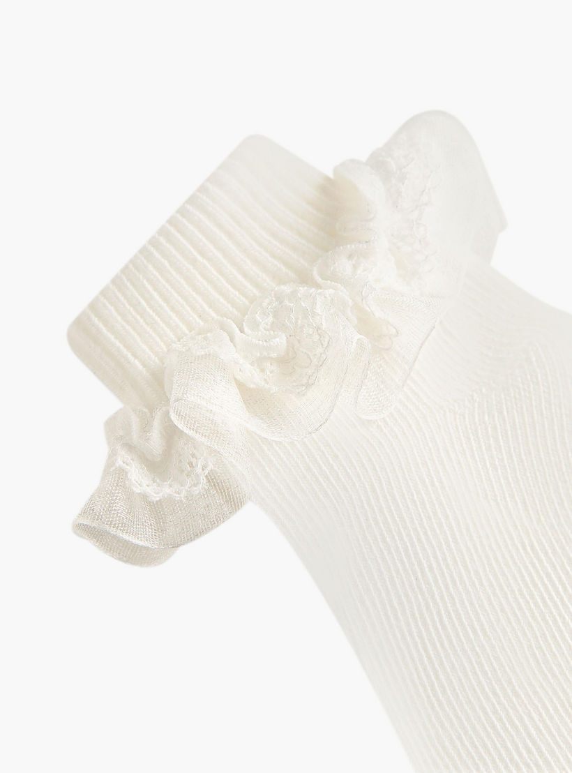 Pack of 2 Barefeet Baby Girls Socks Ankle Length Ruffle Detail-baby-girls-accessories-socks-image-6