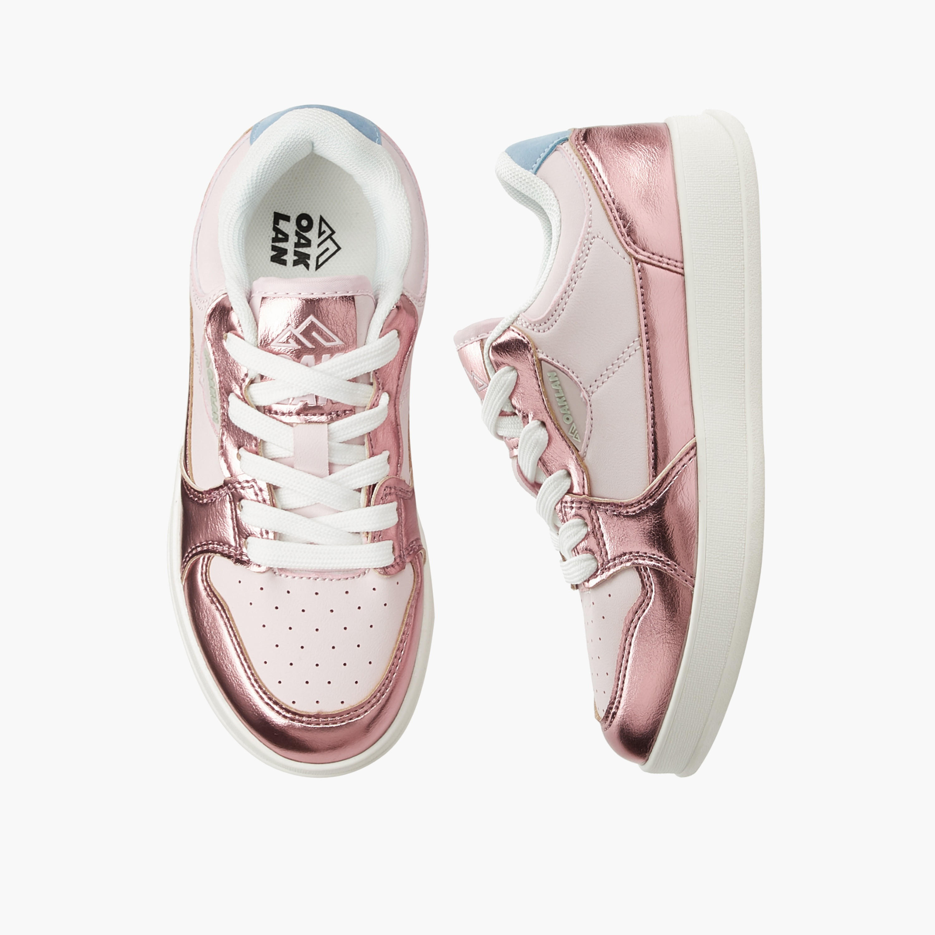 Oaklan by Shoexpress Girls Colourblock Lace-Up Ankle Sneakers-girls-shoes-sneakers-image-1